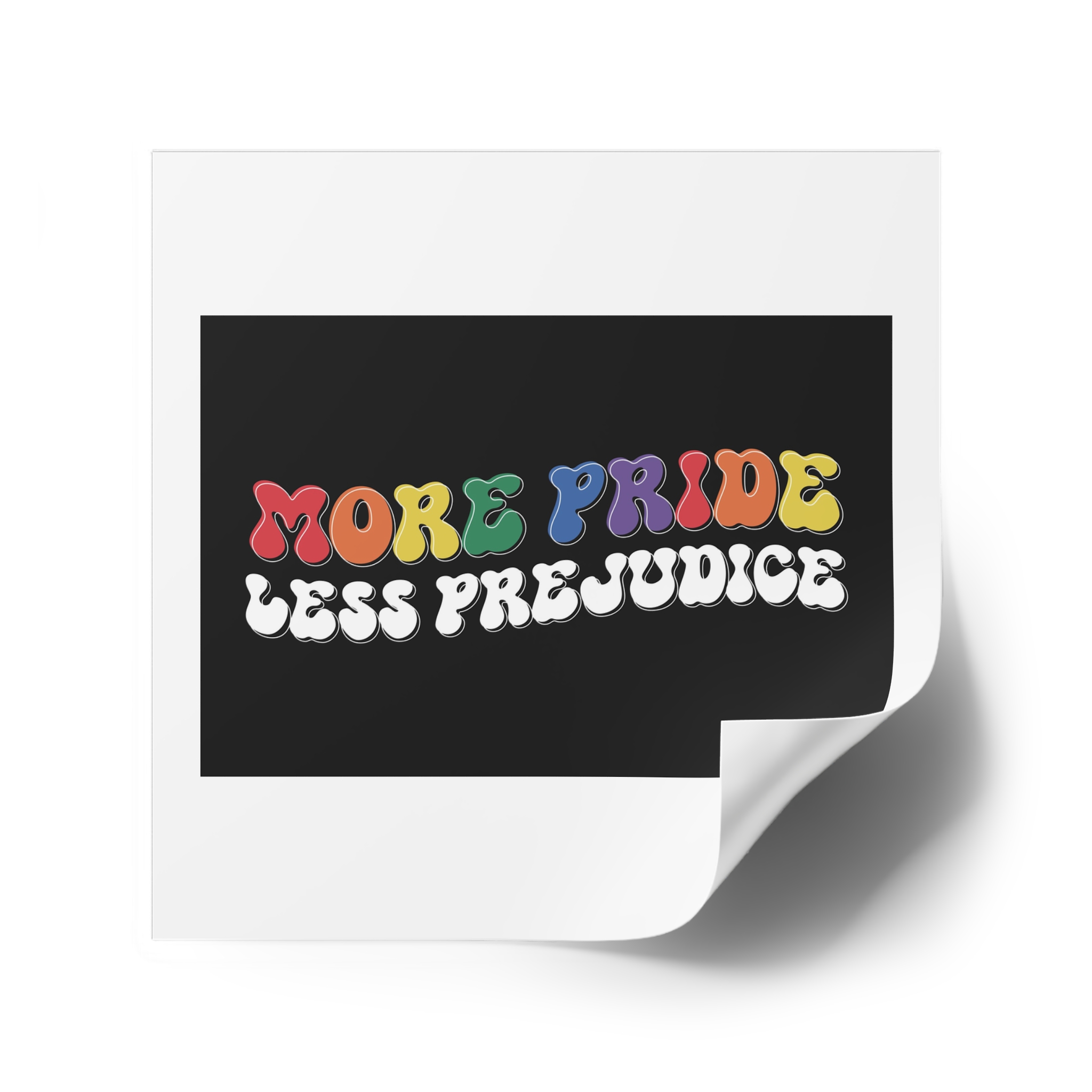 Pride Lgbtq Gay Typography Vector Tshirt Design(11) Laminate Stickers Square - Image 34