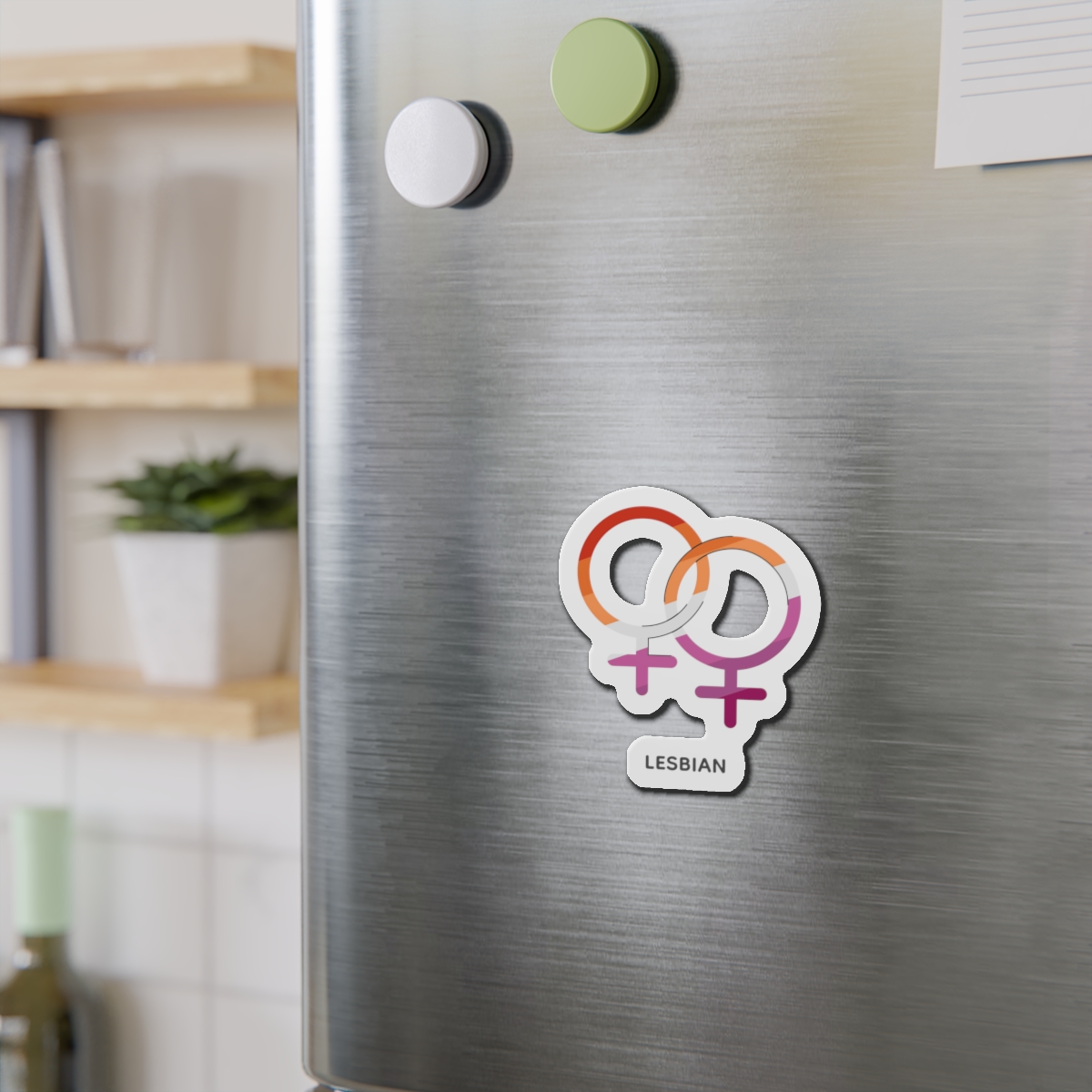Lesbian Orientation Identity Symbol Die Cut Magnets - Image 9