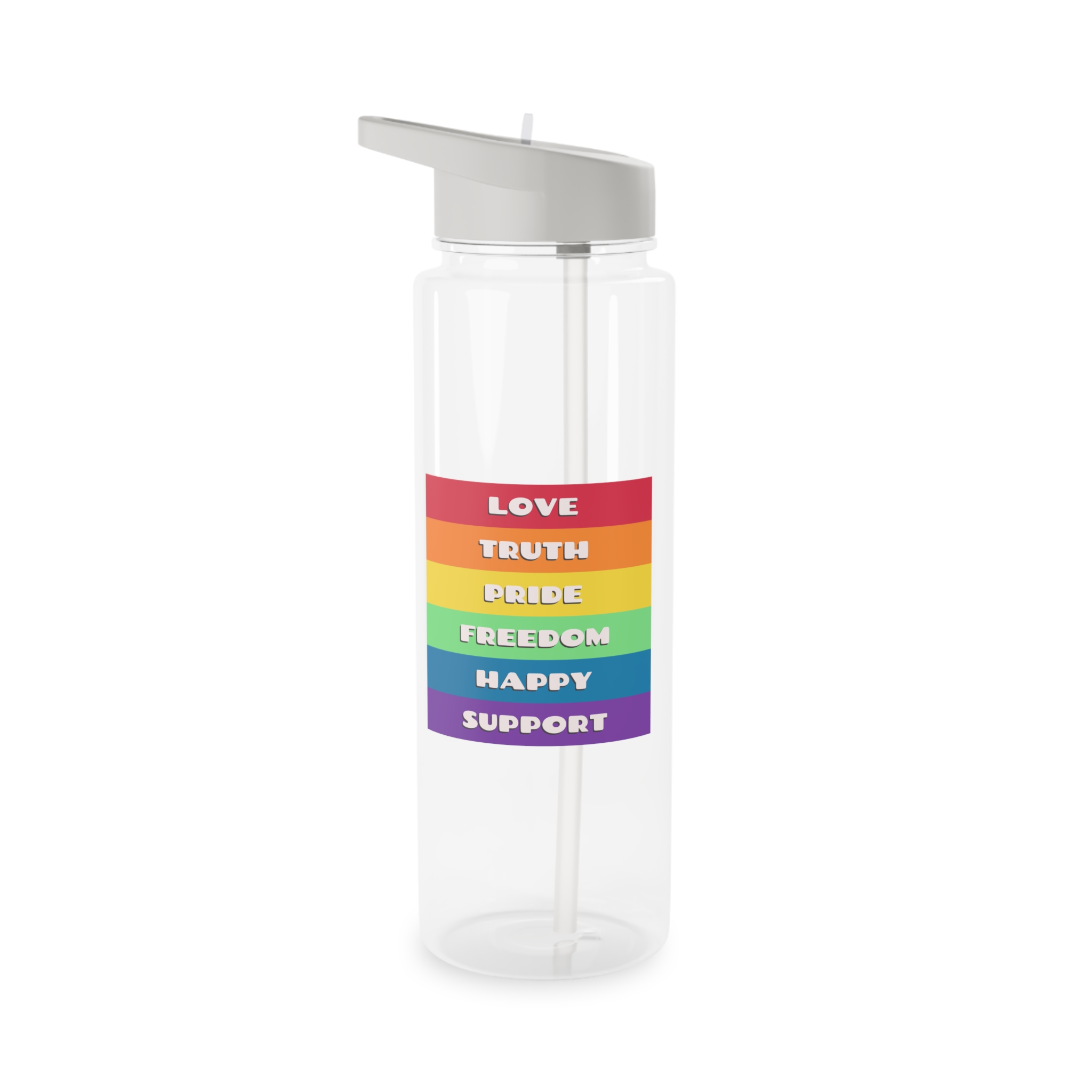 Rainbow Text Tritan Water Bottle - Image 5