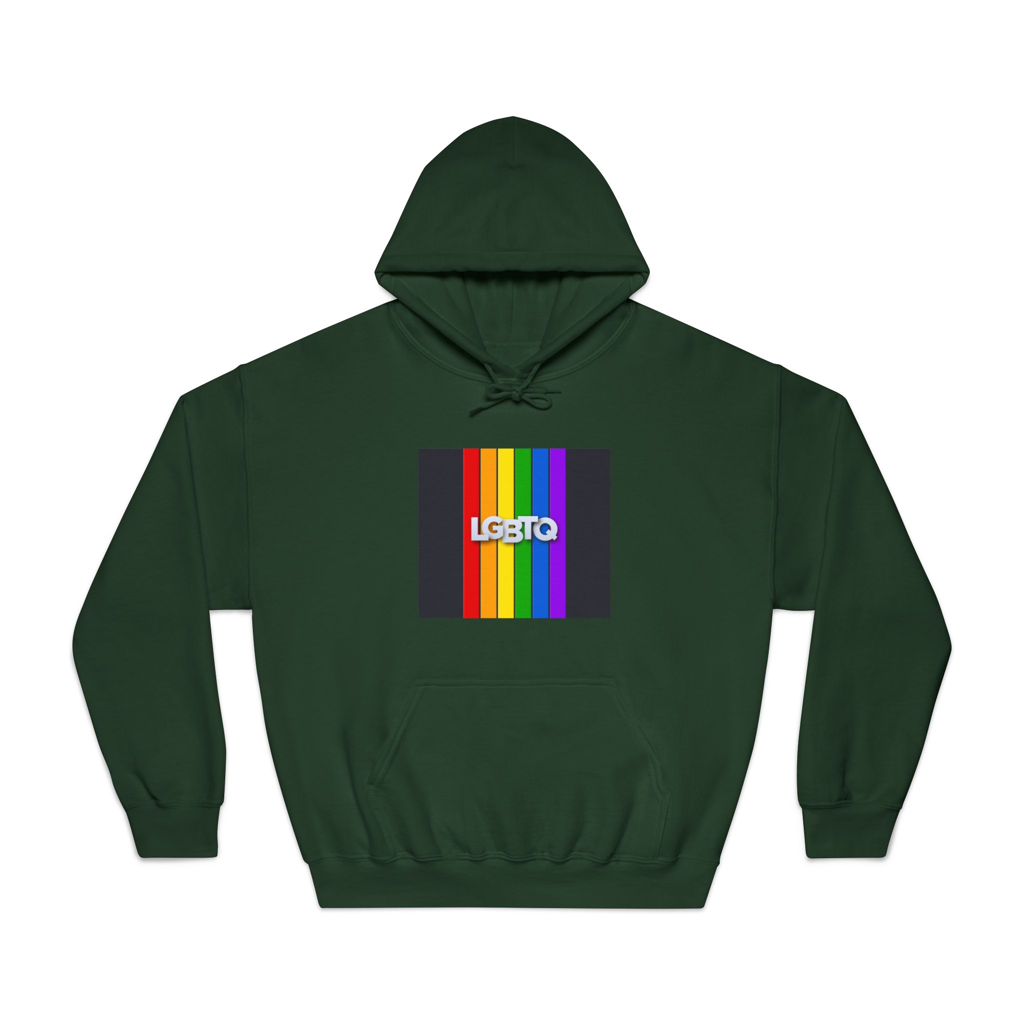 Lgbtq Paper Sign Rainbow Flag Unisex Dryblend Hooded Sweatshirt - Image 21