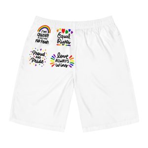 Hand Drawn Pride Day Badge Collection Mens Board Shorts Aop