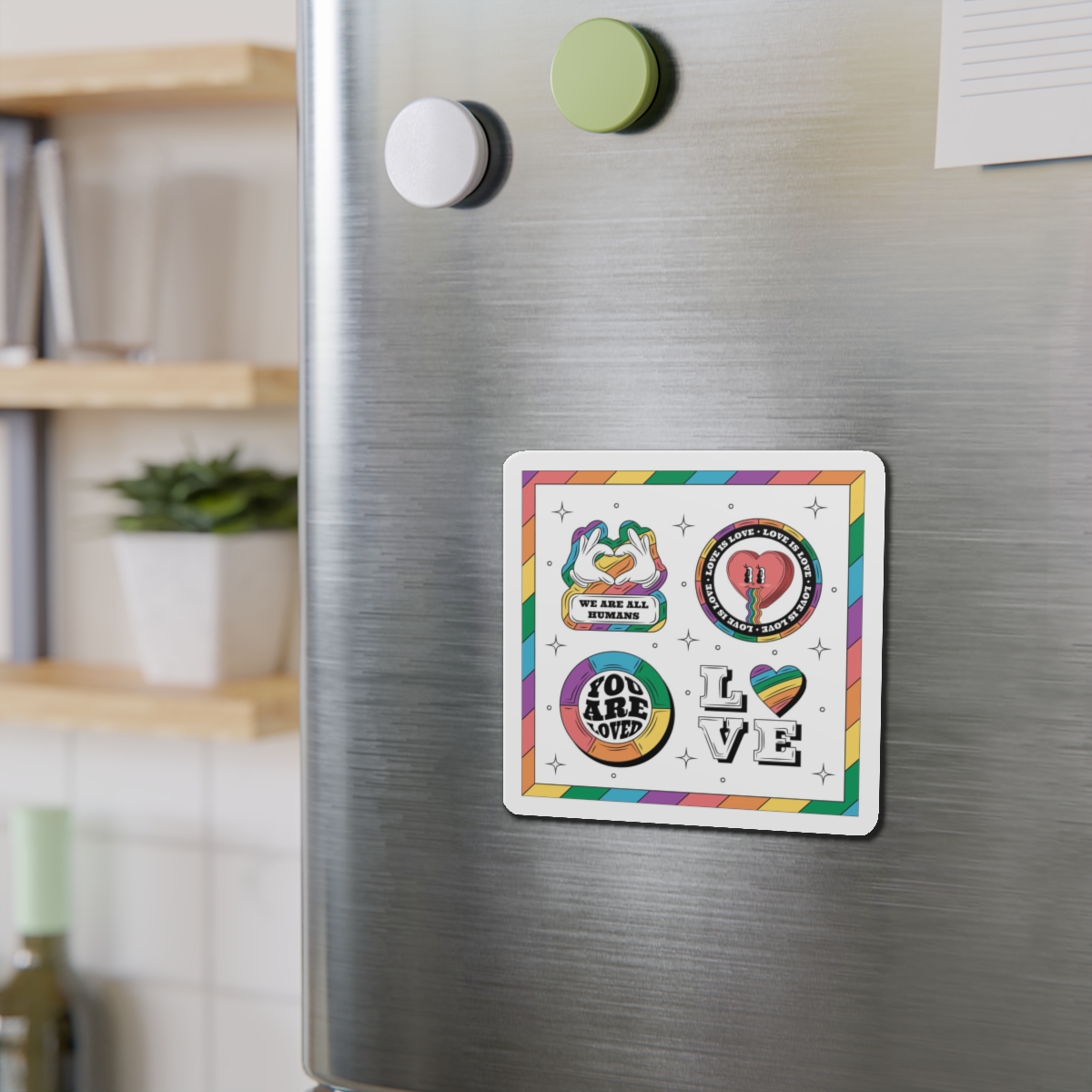 Hand Drawn Labels Collection Pride Month Celebration Die Cut Magnets - Image 9
