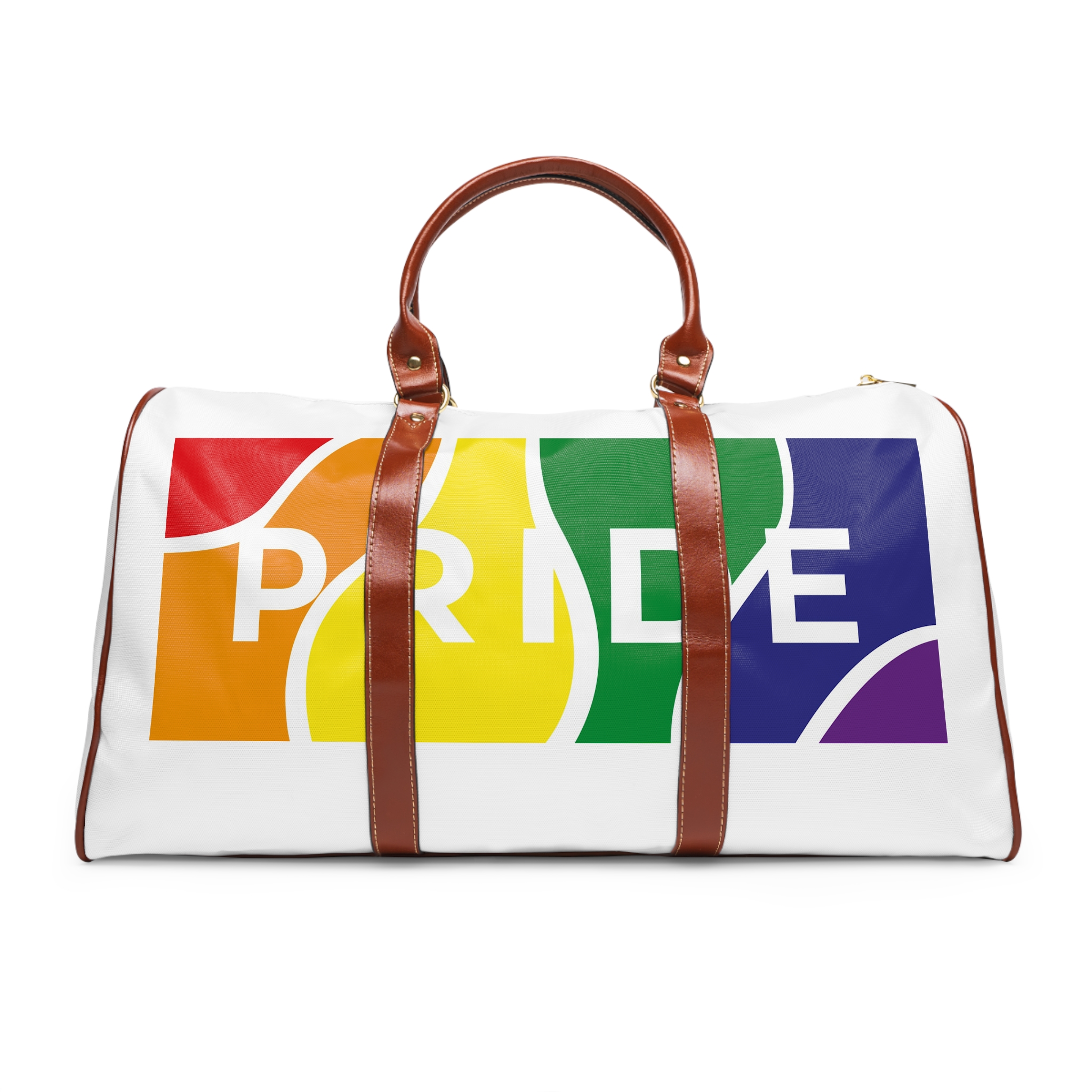 Gay Pride Month Colors Lgbtq Rainbow Background Tolerance Festival Waterproof Travel Bag