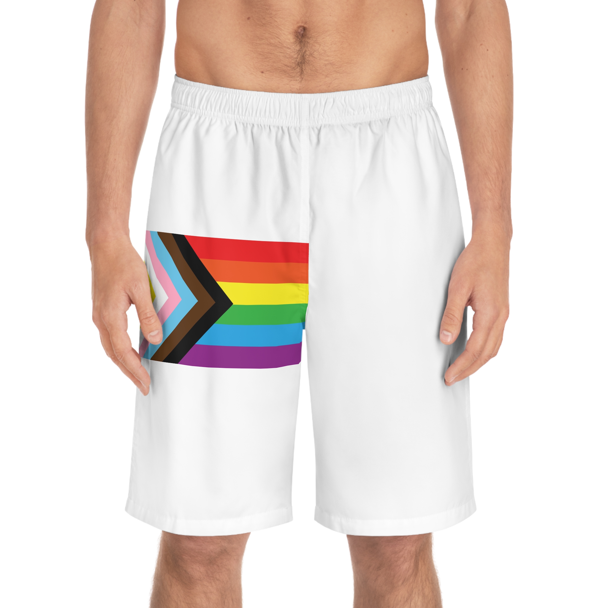 Intersex Inclusive Progress Pride Flag Mens Board Shorts Aop - Image 3