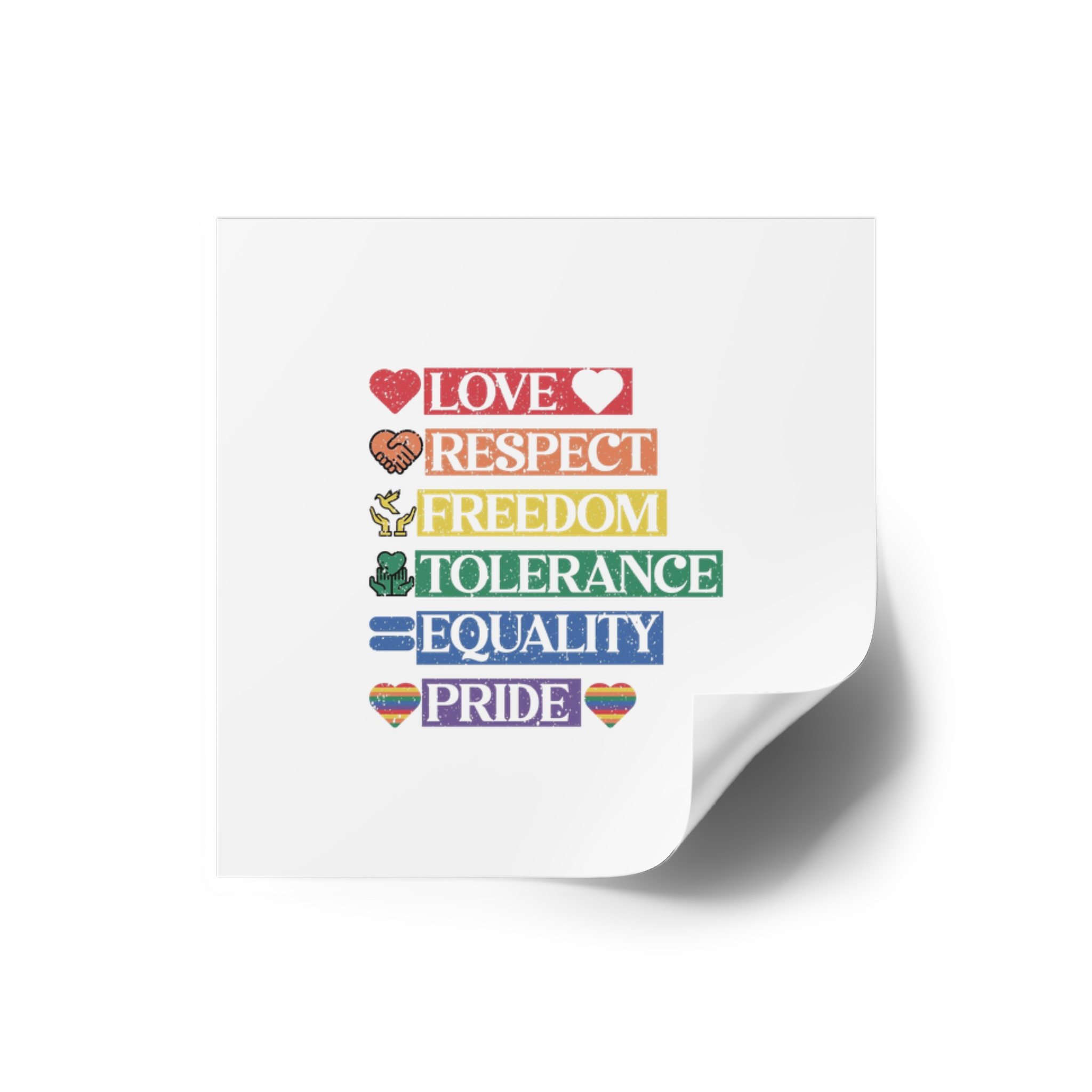 Lgbtq Pride Month Quote Eps Design Vector Pride Design Template (1) Laminate Stickers Square - Image 2