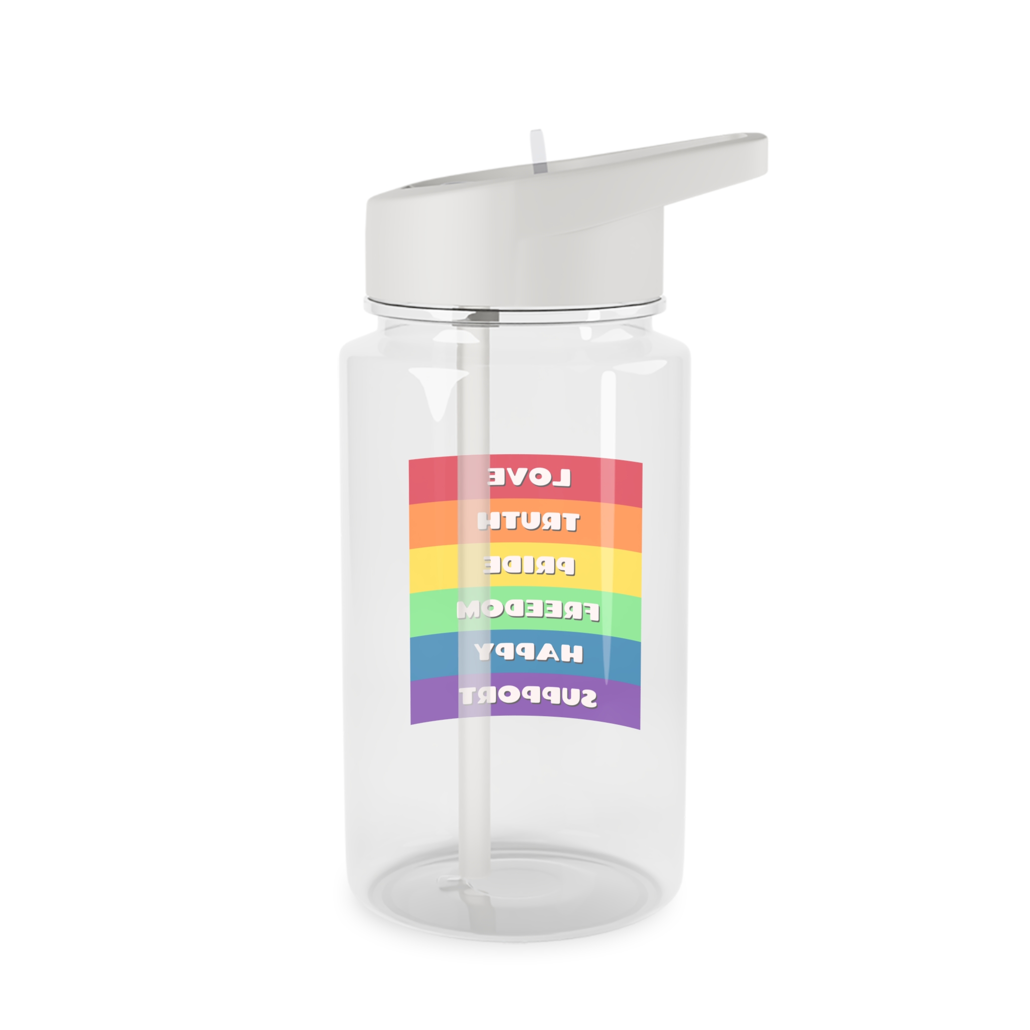 Rainbow Text Tritan Water Bottle - Image 2