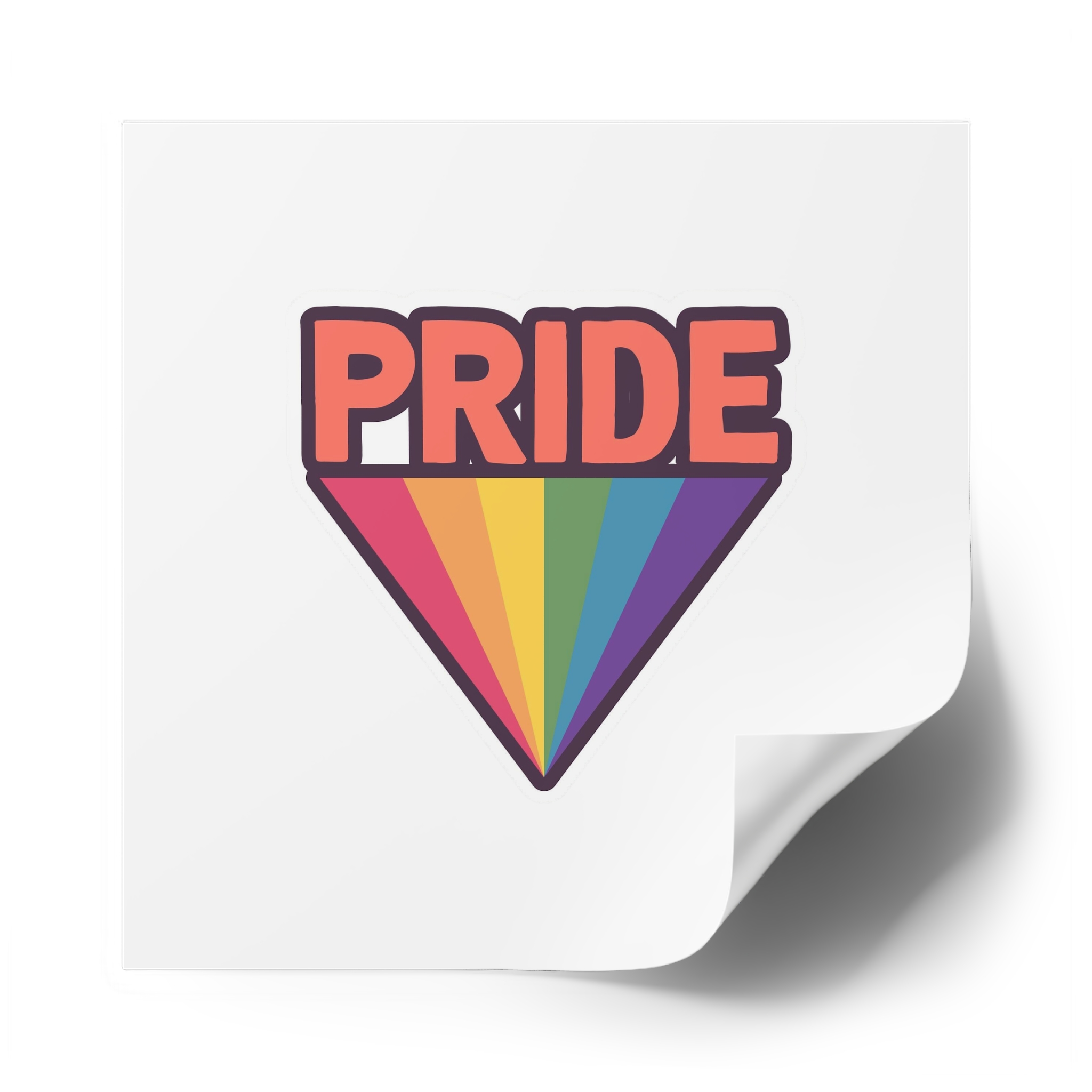Pride With Rainbow(1) Laminate Stickers Square - Image 50