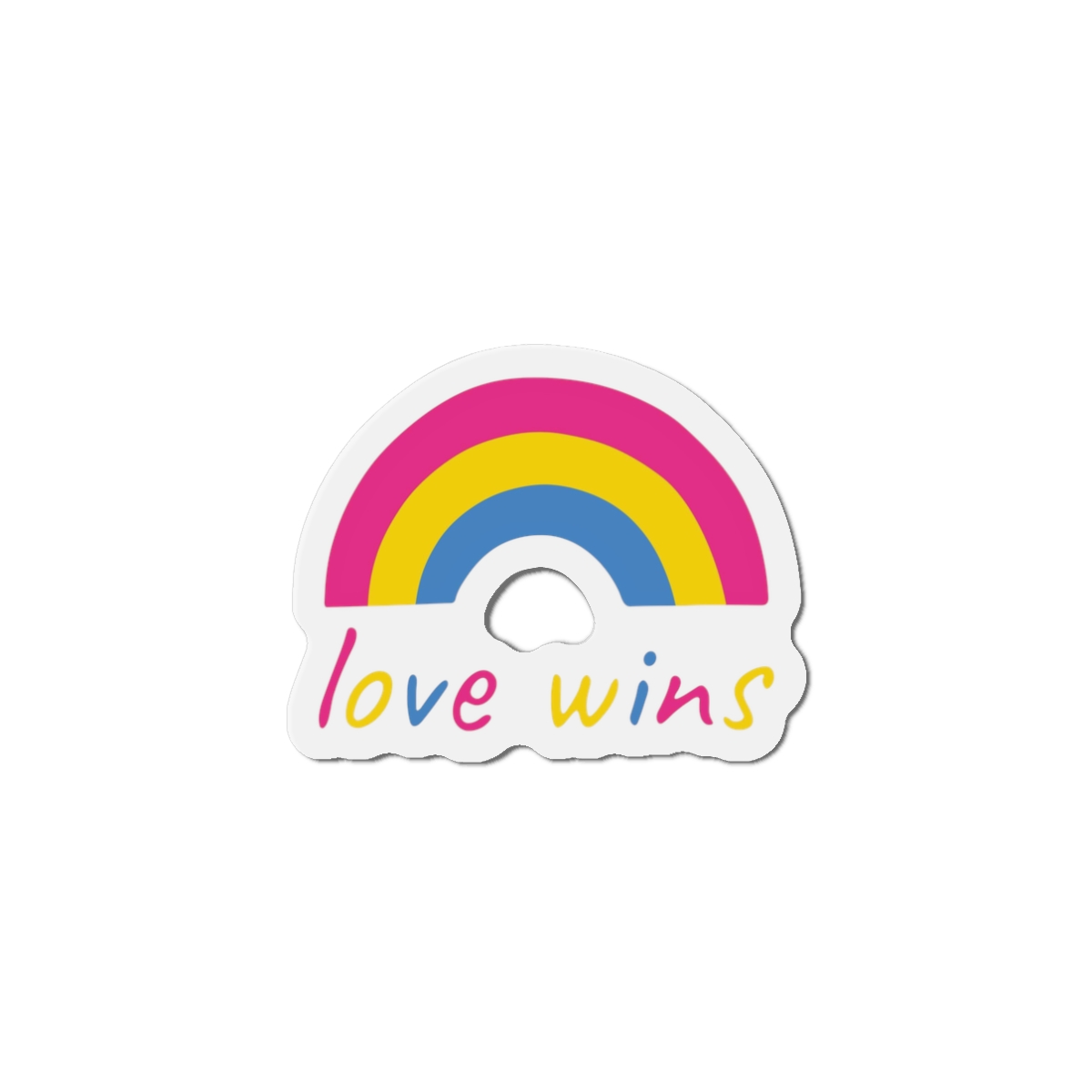 Colorful Rainbow Shape Pansexual Pride Flag Happy Pride Day Lgbtqia Community Pride Month Vector Hand Drawn Doodle Posters Stickers Logo Cards Die Cut Magnets - Image 4