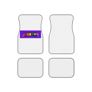 Lgbtq Community Banner Design With Illustration Gay Couple Car Mats Set Of 4