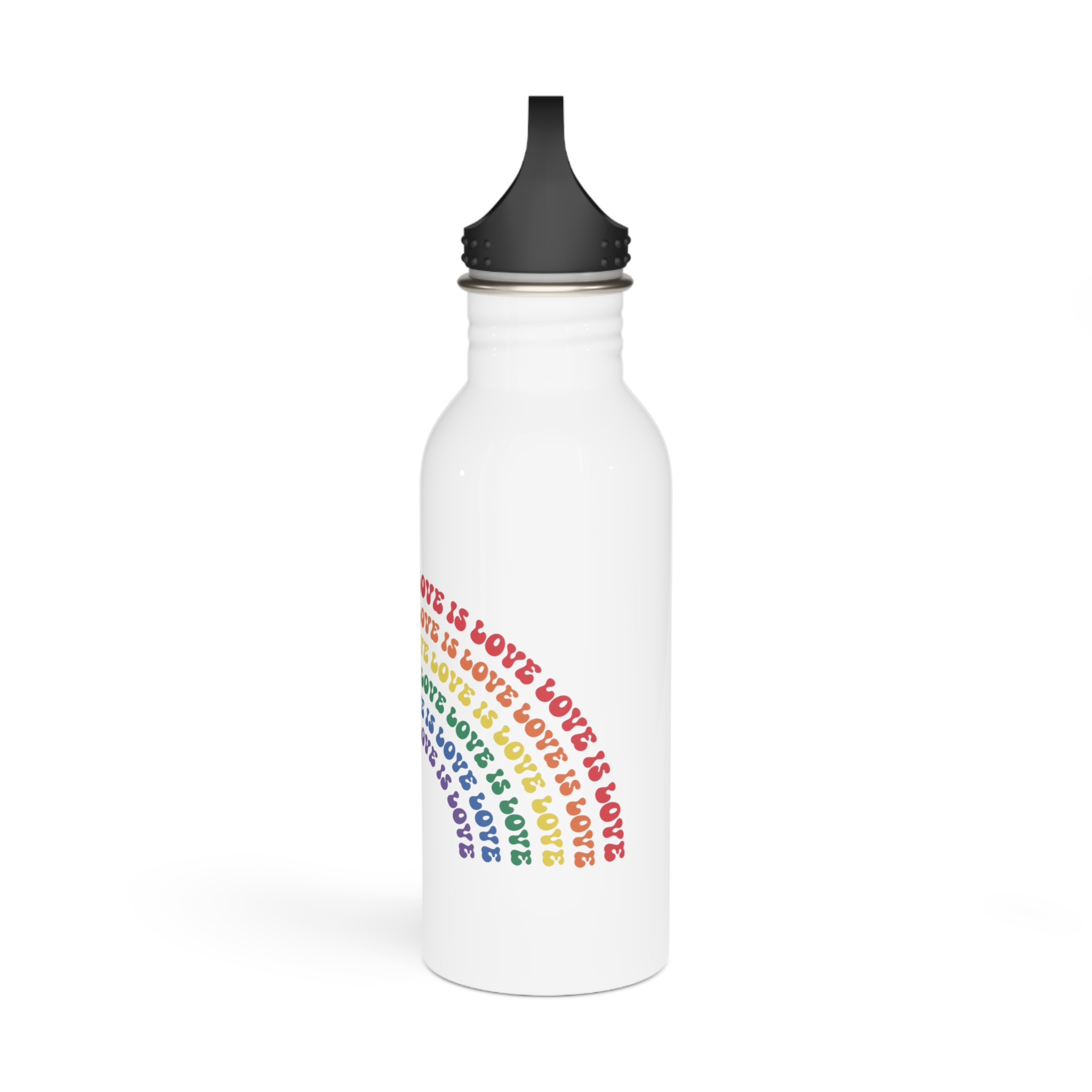 Pride Lgbtq Gay Typography Vector Tshirt Design(1) Stainless Steel Water Bottle - Image 4