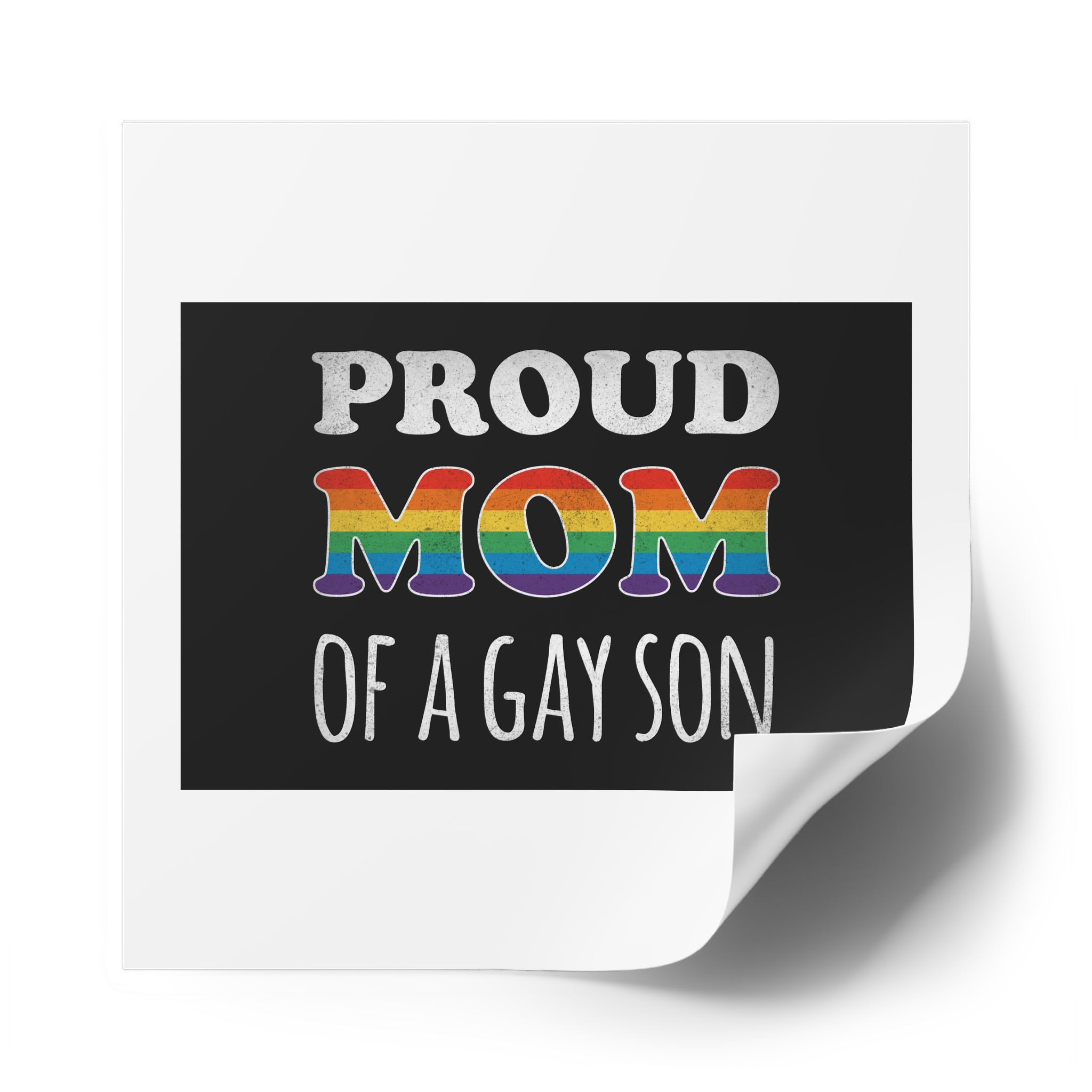 Mother Day Pride Rainbow Typography Vector Premium T Shirt(4) Laminate Stickers Square - Image 62