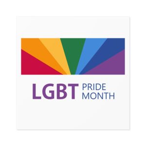 Pride Month Lgbt Horizontal Banner Template Gay Parade Annual Summer Event Laminate Stickers Square