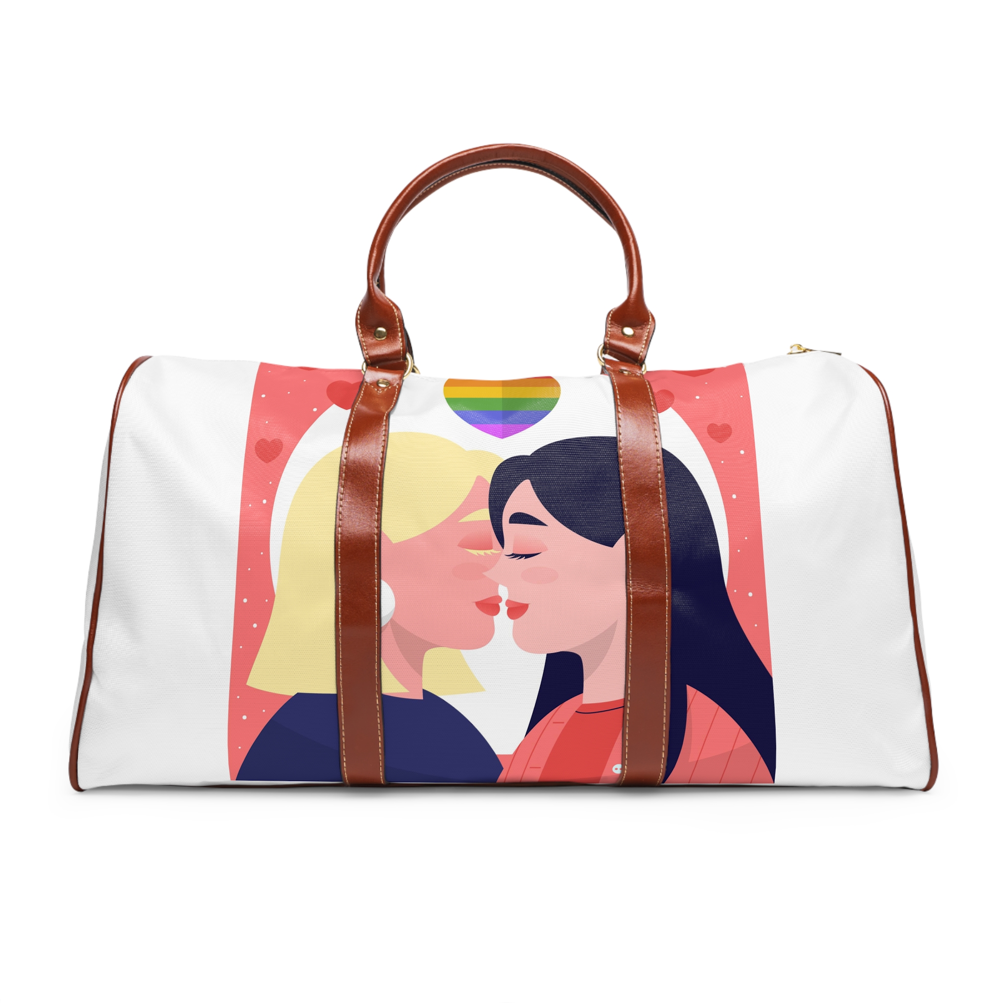 Lesbian Pride Design 2D6E26 Waterproof Travel Bag
