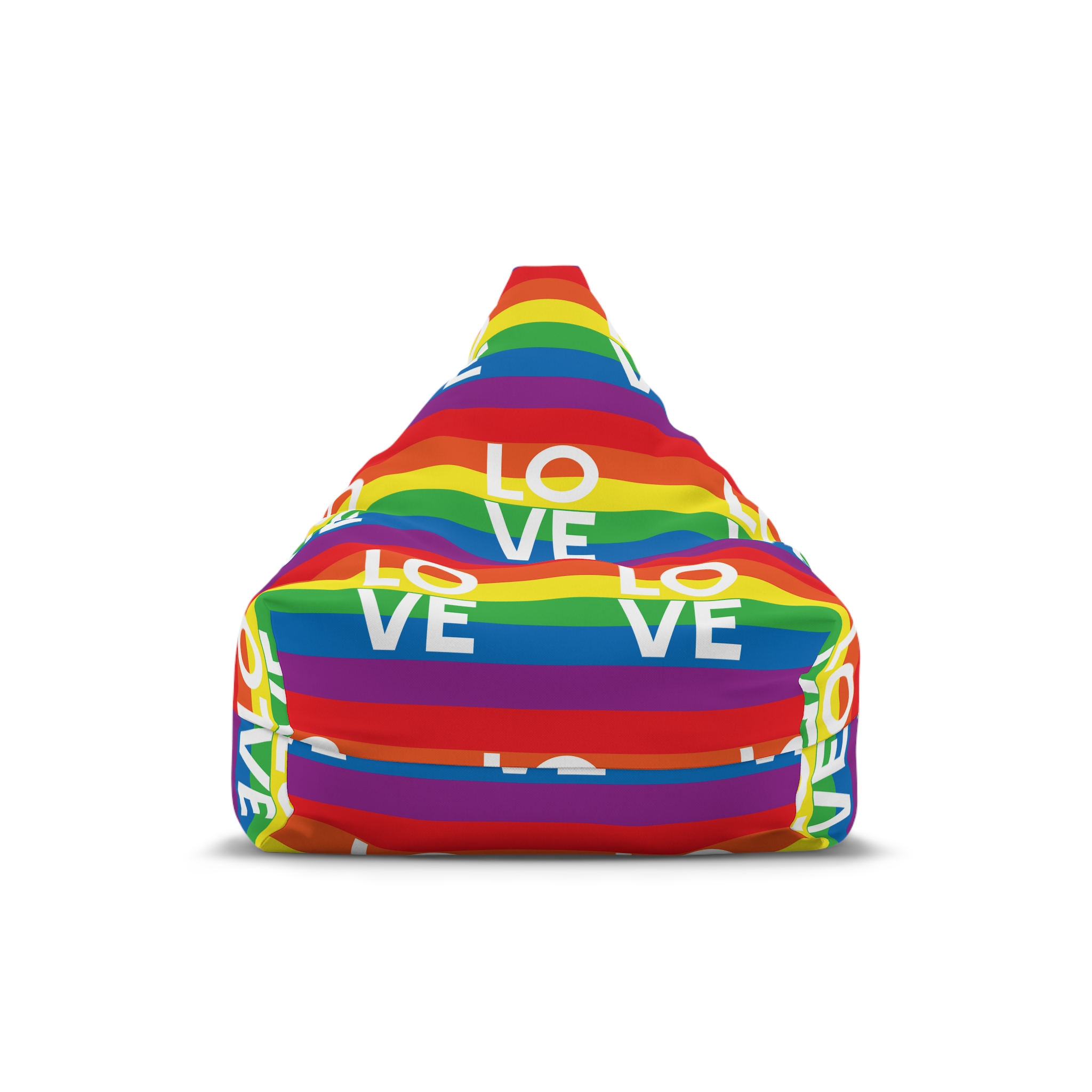 Love Lgbt Squere White Bean Bag Chair Cover
