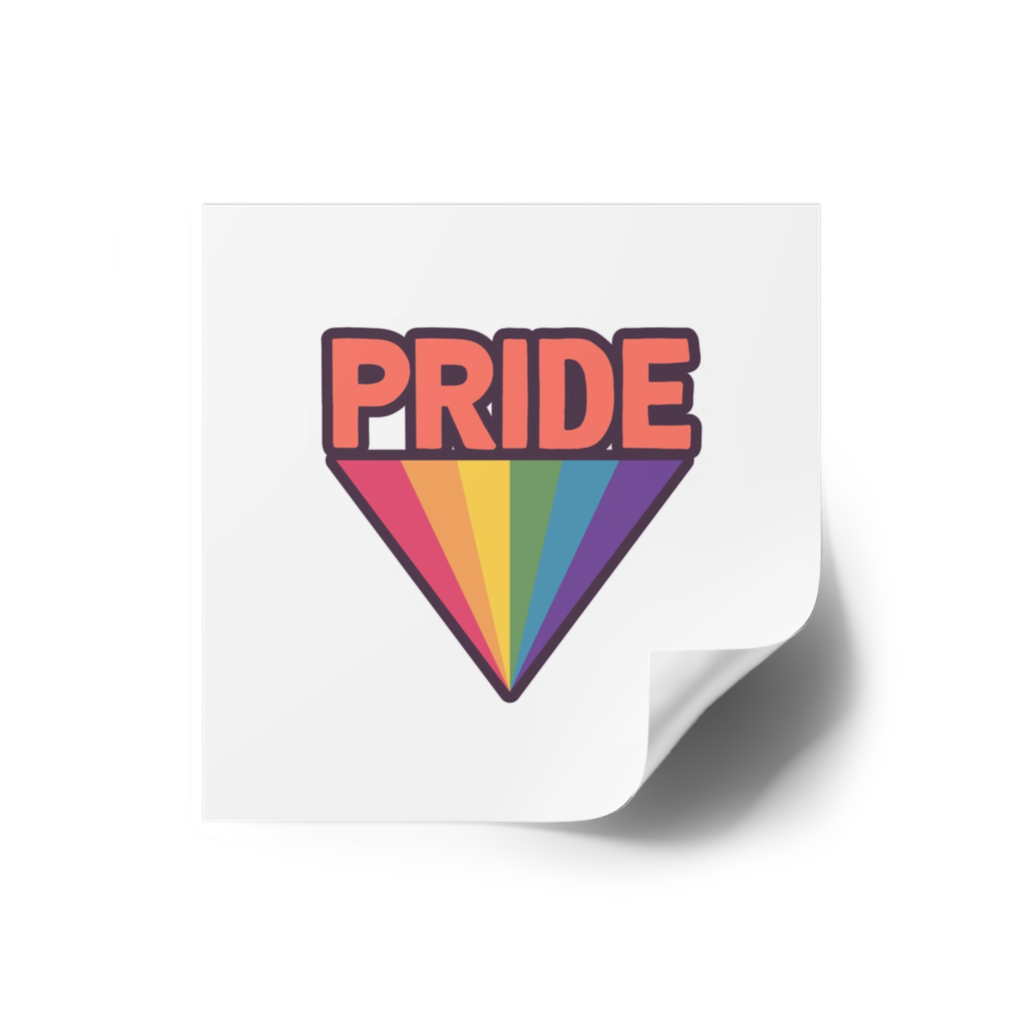 Pride With Rainbow(1) Laminate Stickers Square - Image 6