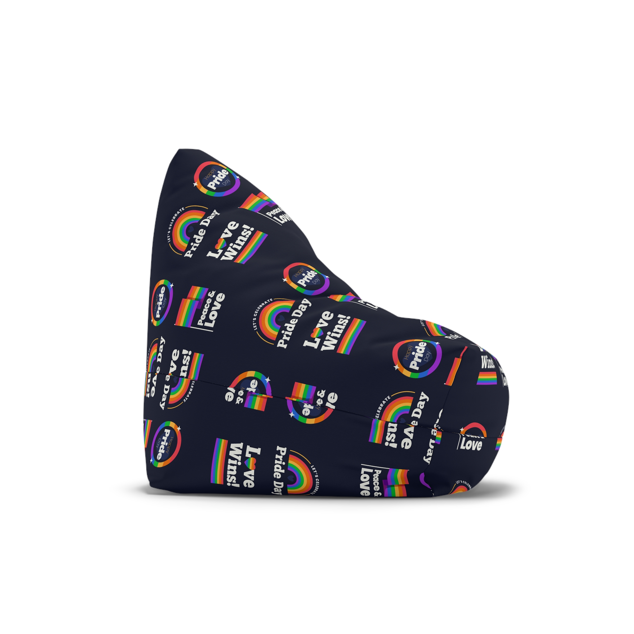 Flat Pride Day Badge Collection 2 Bean Bag Chair Cover - Image 3