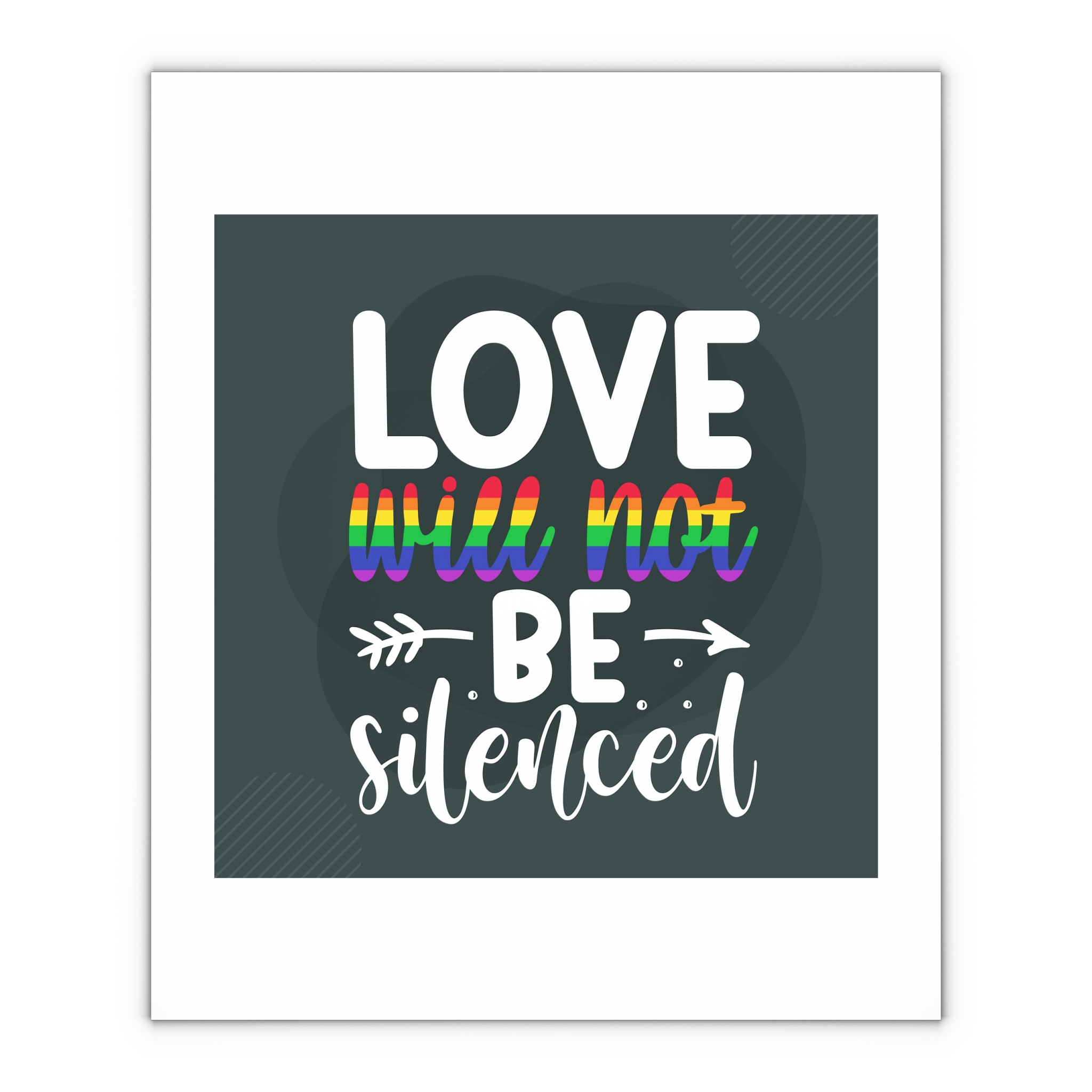 Love Will Be Silenced Premium Gay Pride Lettering Vector Design Gift Wrapping Paper Sheets 1pc - Image 4