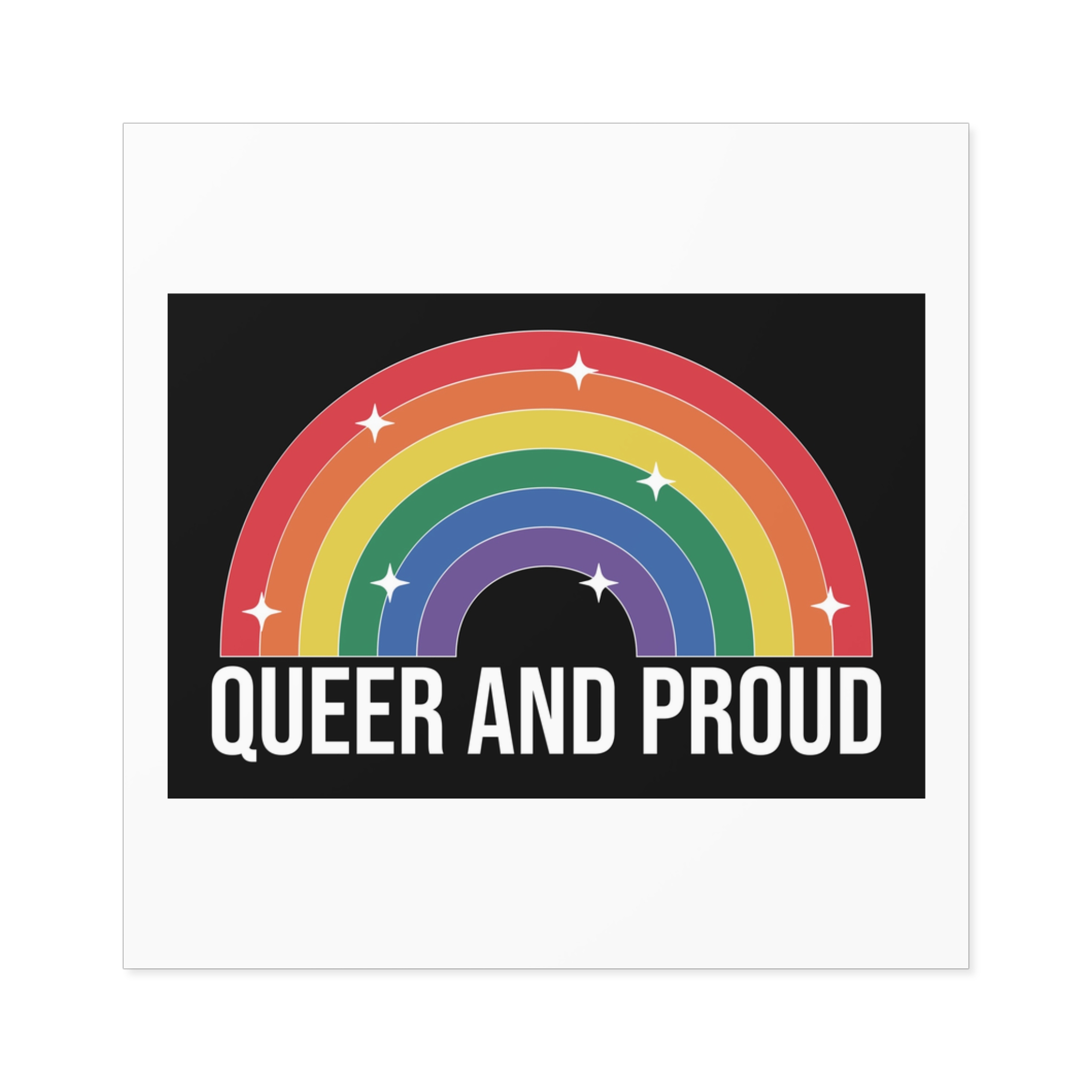 Pride Lgbtq Gay Typography Vector Tshirt Design(3) Laminate Stickers Square - Image 69