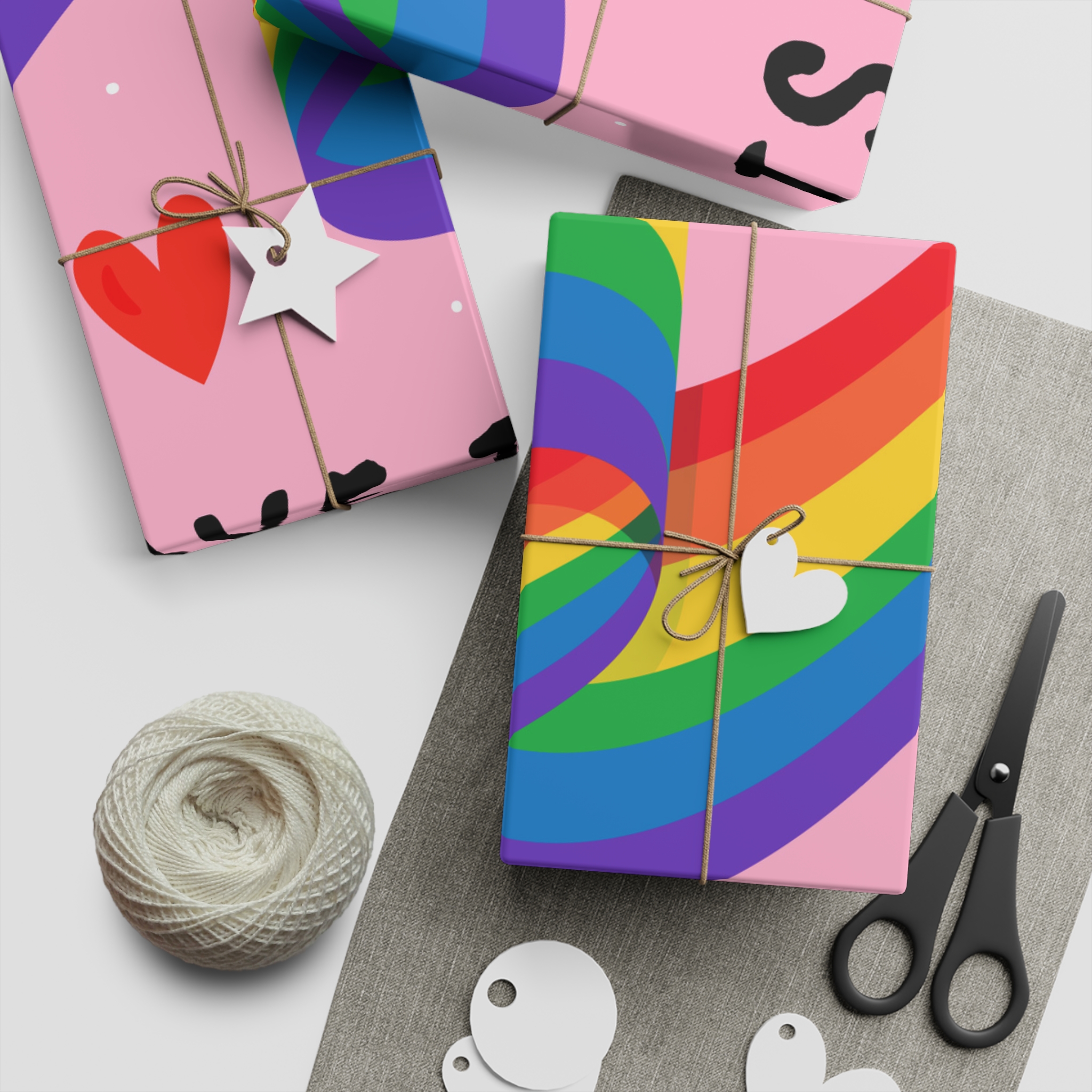 Colorful Flag Pride Day Gift Wrapping Paper Sheets 1pc - Image 5