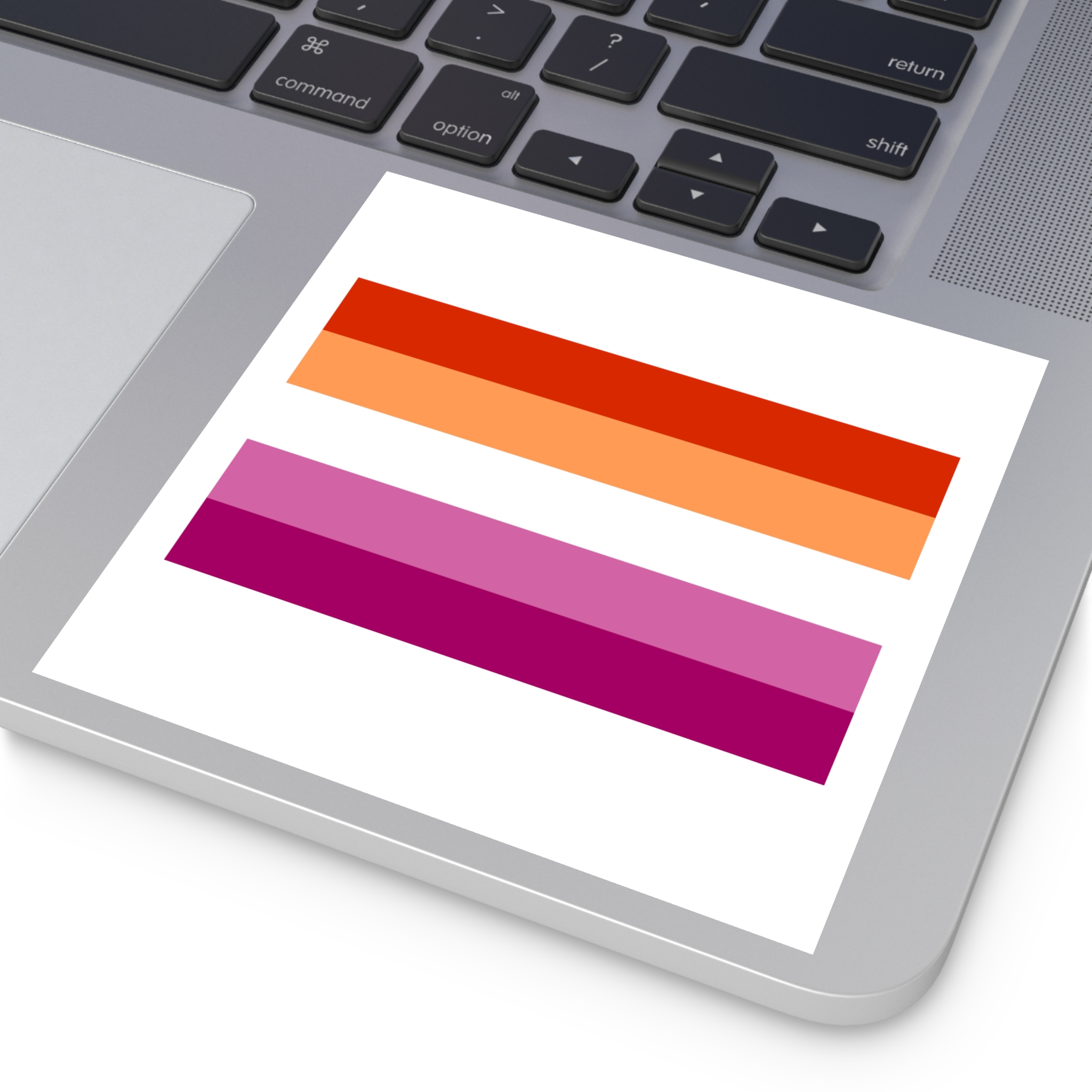 Lesbian Flag Laminate Stickers Square - Image 43