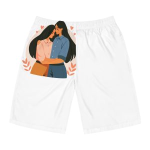 Indian Lesbian Couple Love Hugging Mens Board Shorts Aop