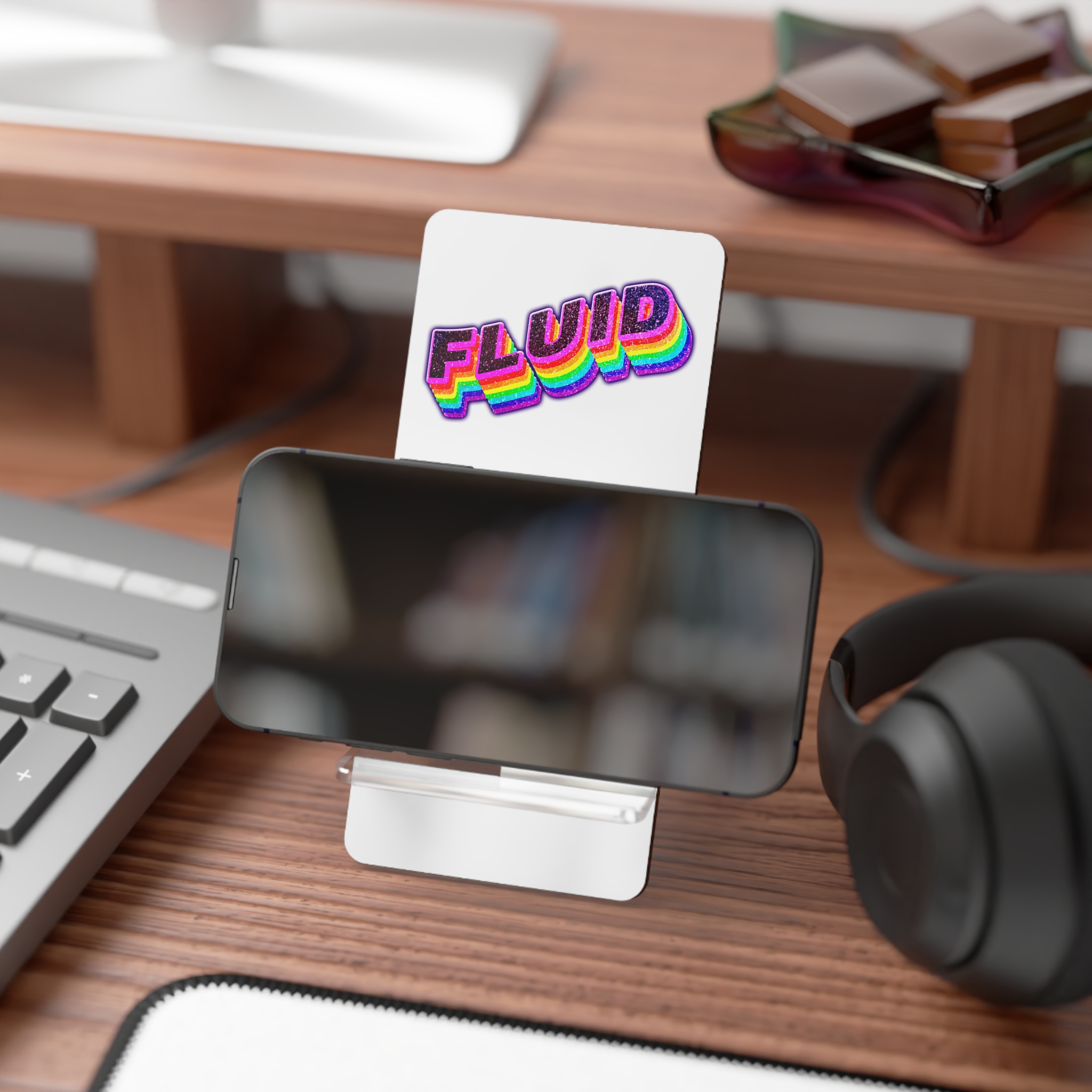 Fluid Word Png Rainbow Lettering Mobile Display Stand For Smartphones - Image 4