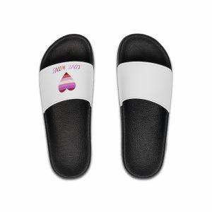 Colorful Heart Shape Lesbian Pride Flag Happy Pride Day Lgbtqia Community Pride Month Vector Hand Drawn Doodle Posters Stickers Logo Cards(2) Mens Slide Sandals