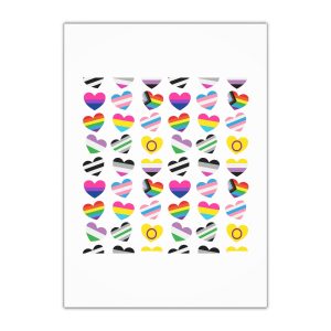 Vector Seamless Pattern Gender Lgbt Flag Heart (1) Gift Wrapping Paper Sheets 1pc