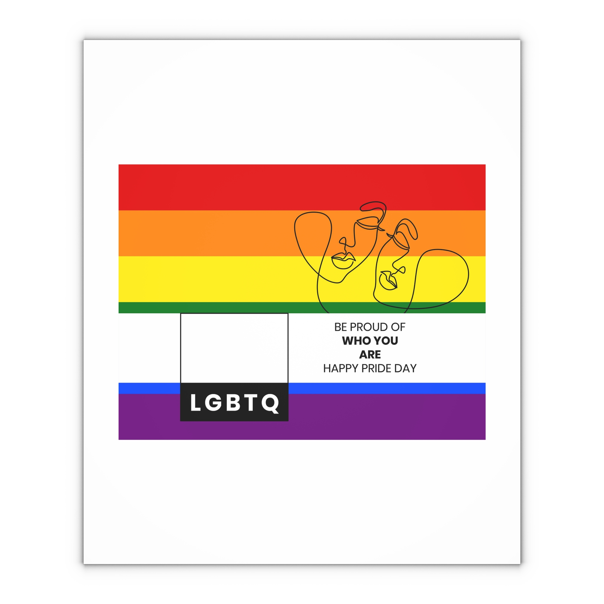 Lgbtq Pride Month Celebration Banner Poster Card Design Vector Illustration Gift Wrapping Paper Sheets 1pc - Image 4