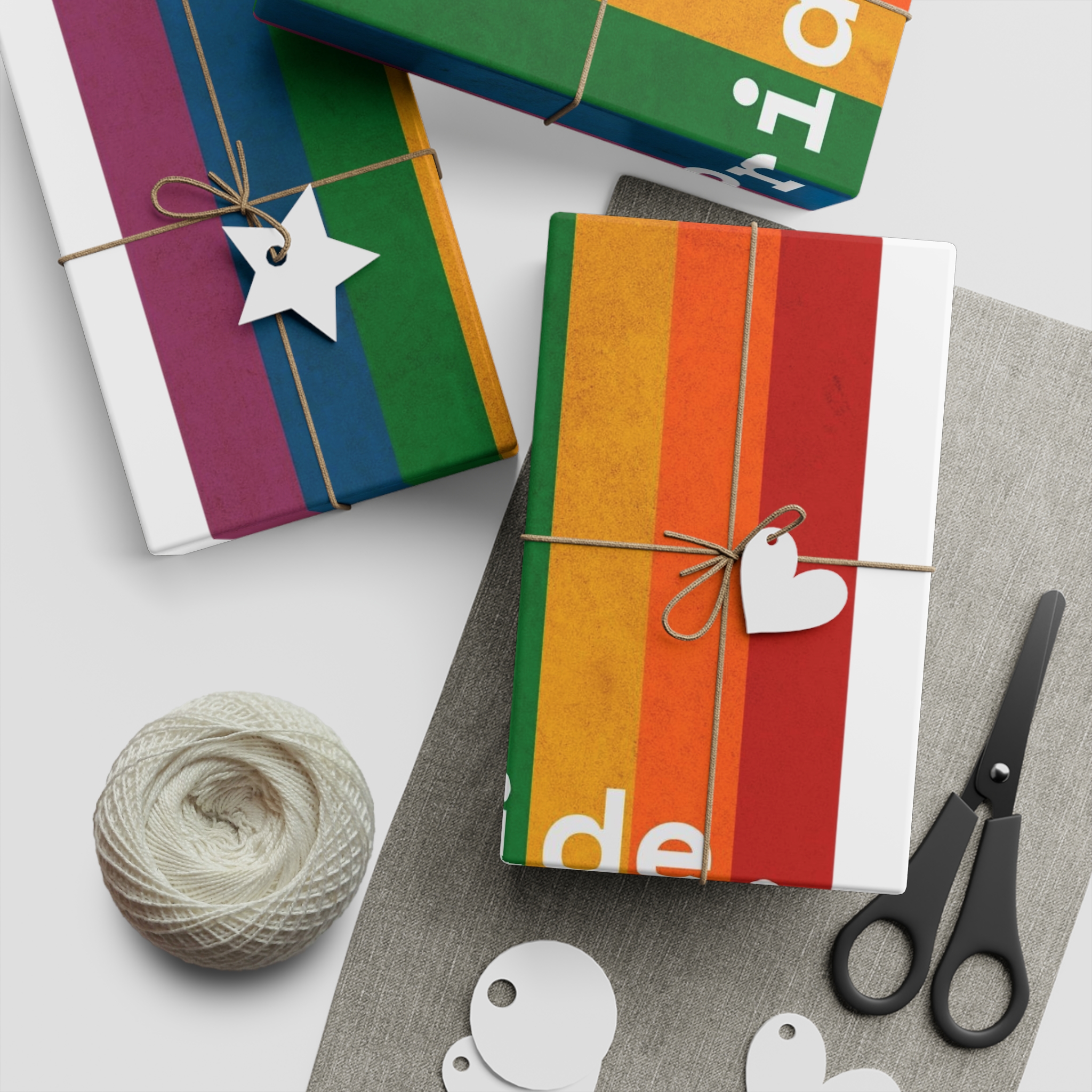 Poster With Rainbow Pride Concept Gift Wrapping Paper Sheets 1pc - Image 2