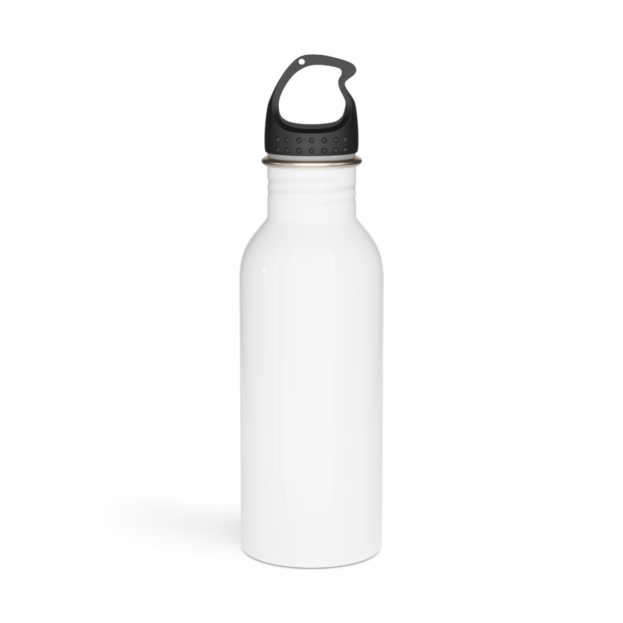 Black Cat With Rainbow Icon Pride Pet Design Vector Illustration Stainless Steel Water Bottle - Image 3