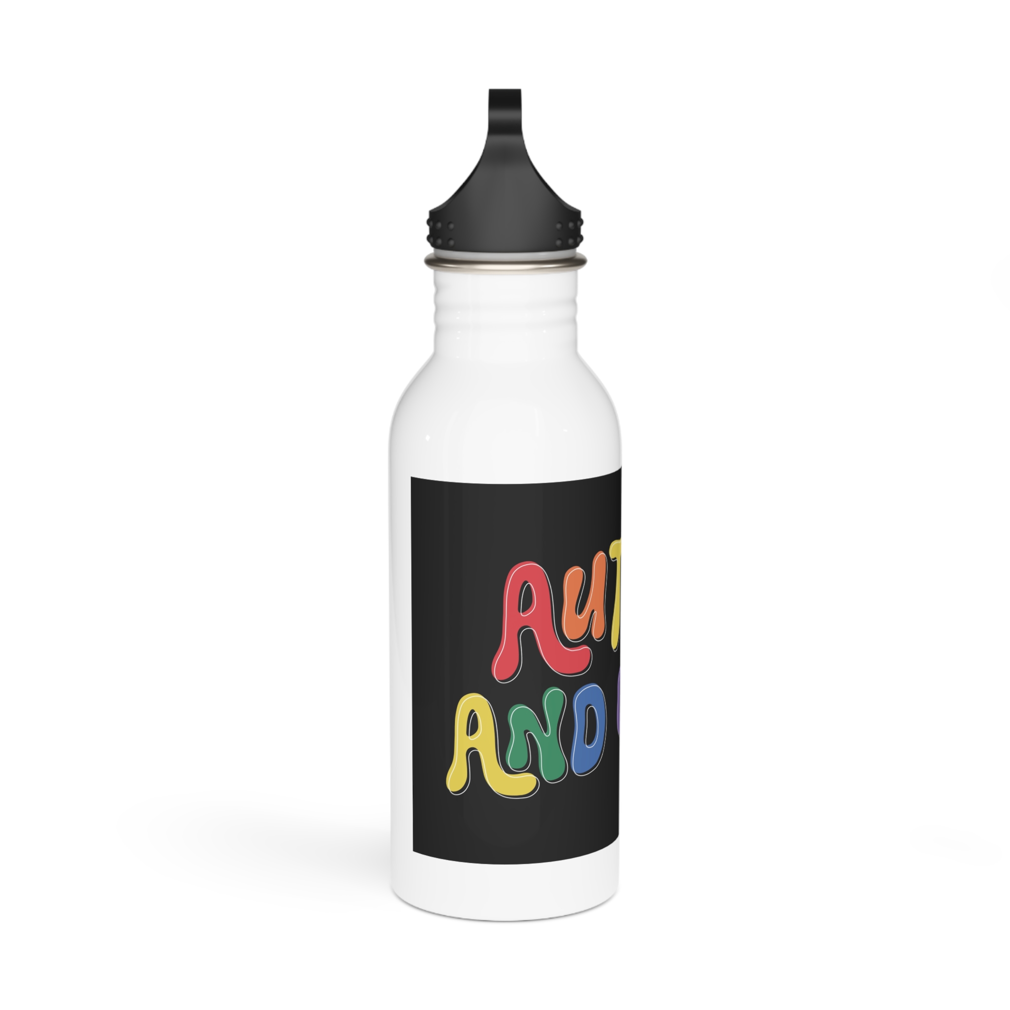 Pride Lgbtq Gay Typography Vector Tshirt Design(6) Stainless Steel Water Bottle - Image 2