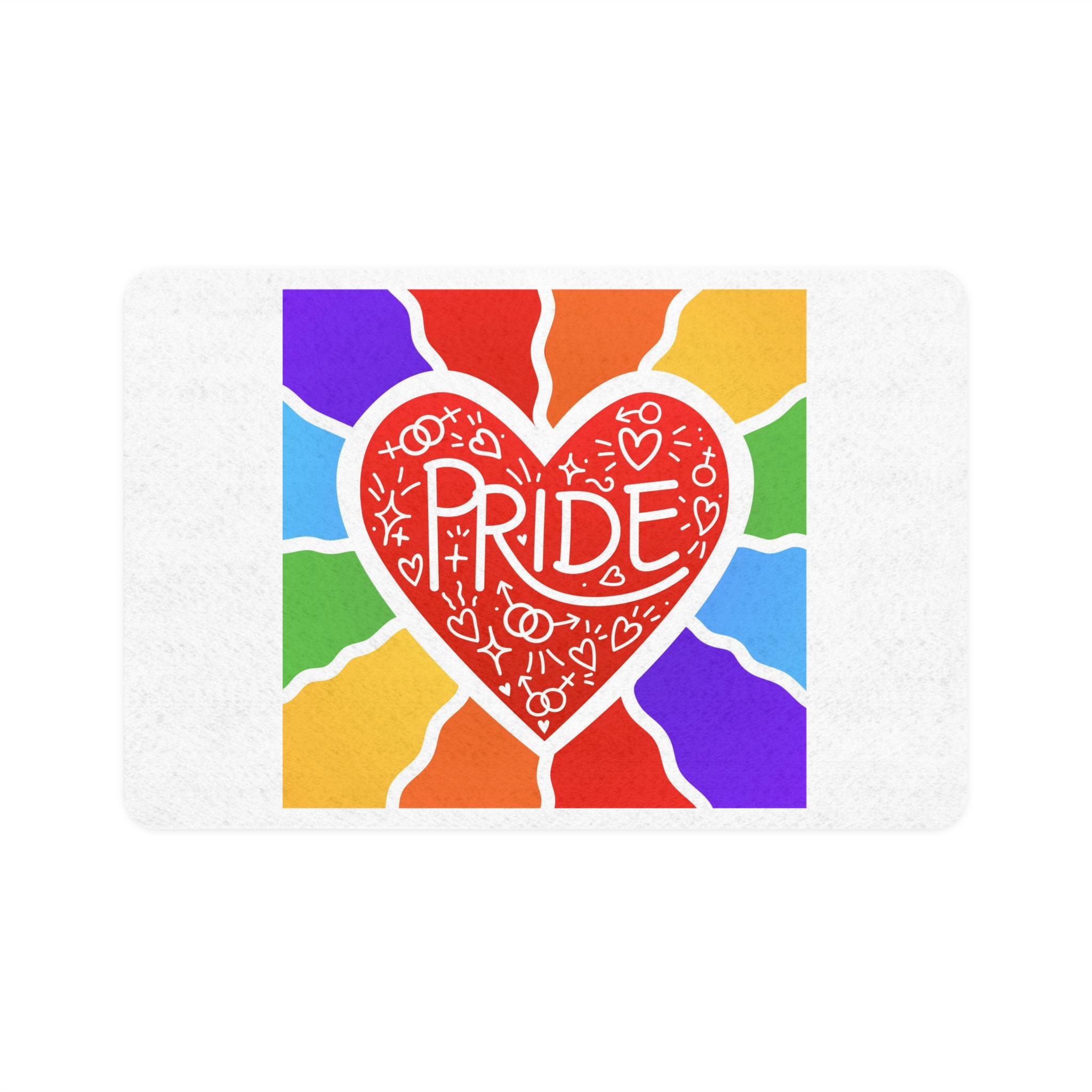 Pride Day Concept Illustration Pet Food Mat 12x18
