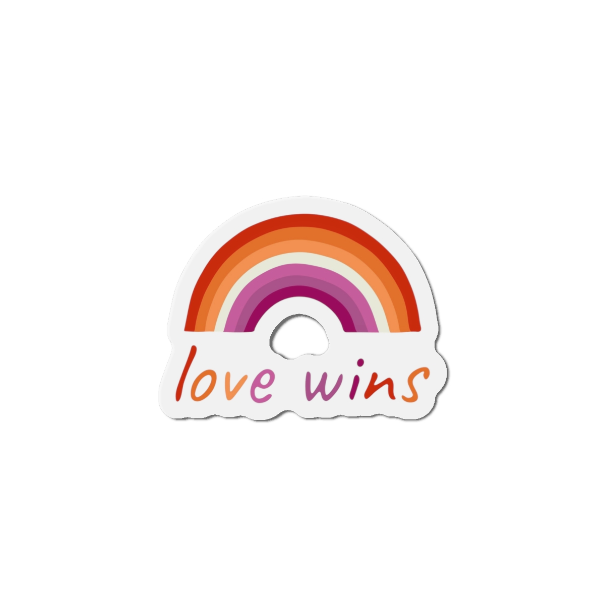 Colorful Rainbow Shape Lesbian Pride Flag Happy Pride Day Lgbtqia Community Pride Month Vector Hand Drawn Doodle Posters Stickers Logo Cards (1) Die Cut Magnets - Image 13