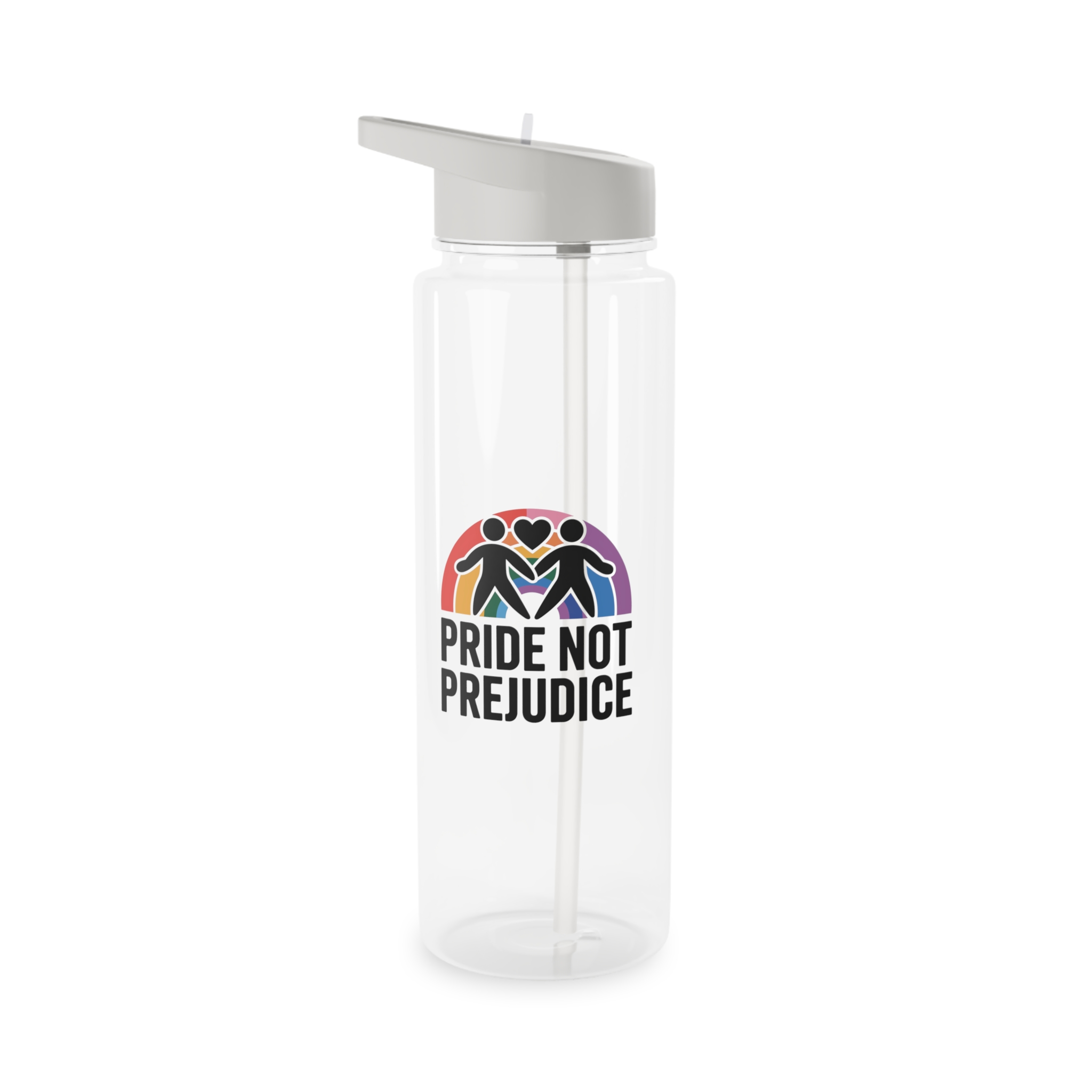 Pride Prejudice T Shirt Design Isolated White Background Tritan Water Bottle - Image 5