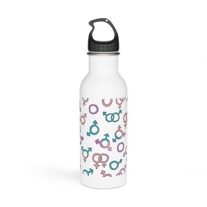 Seamless Pattern With Gender Signs Stainless Steel Water Bottle