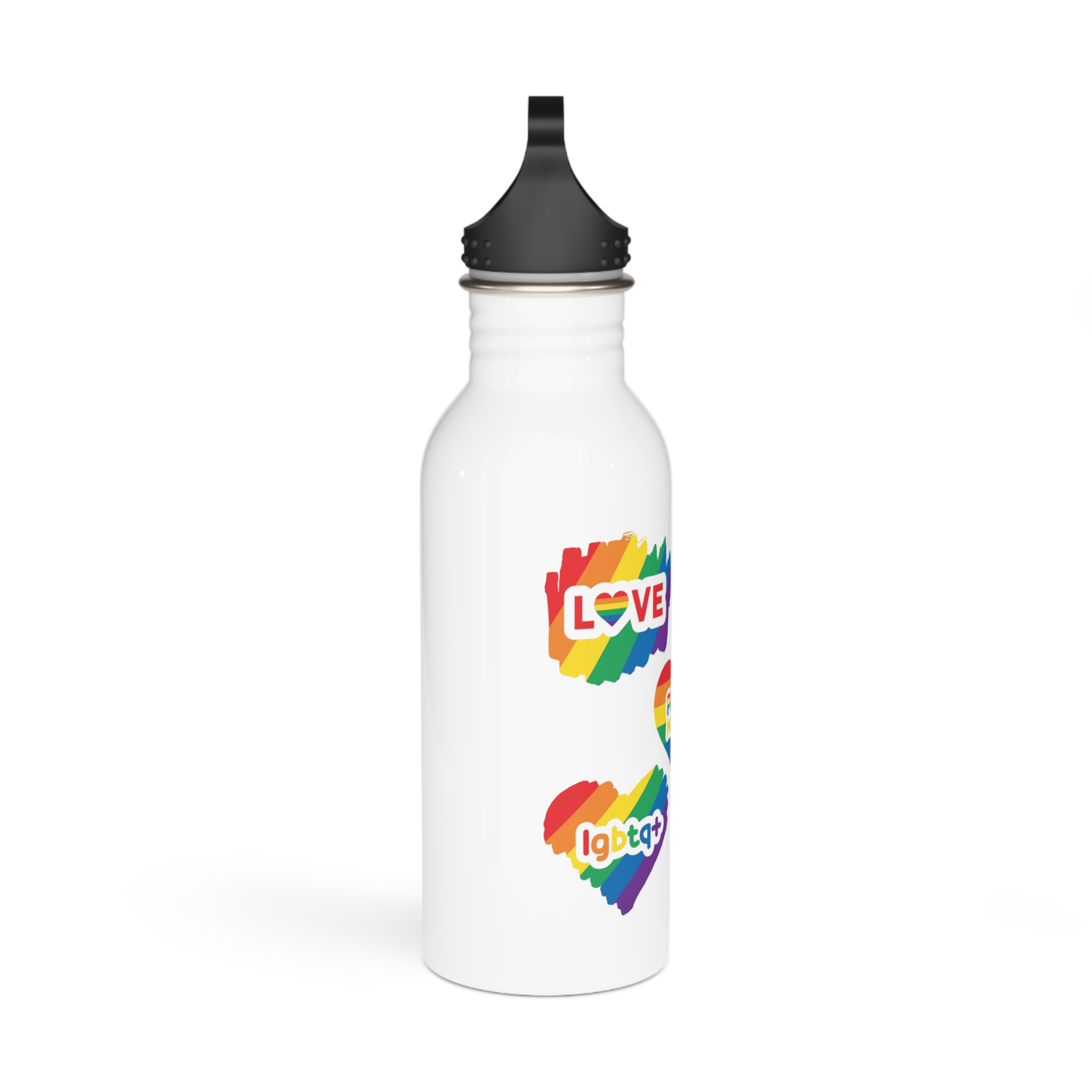 Pride Month Stickers Rainbow Lgbtq Flag Love Equality Stainless Steel Water Bottle - Image 2
