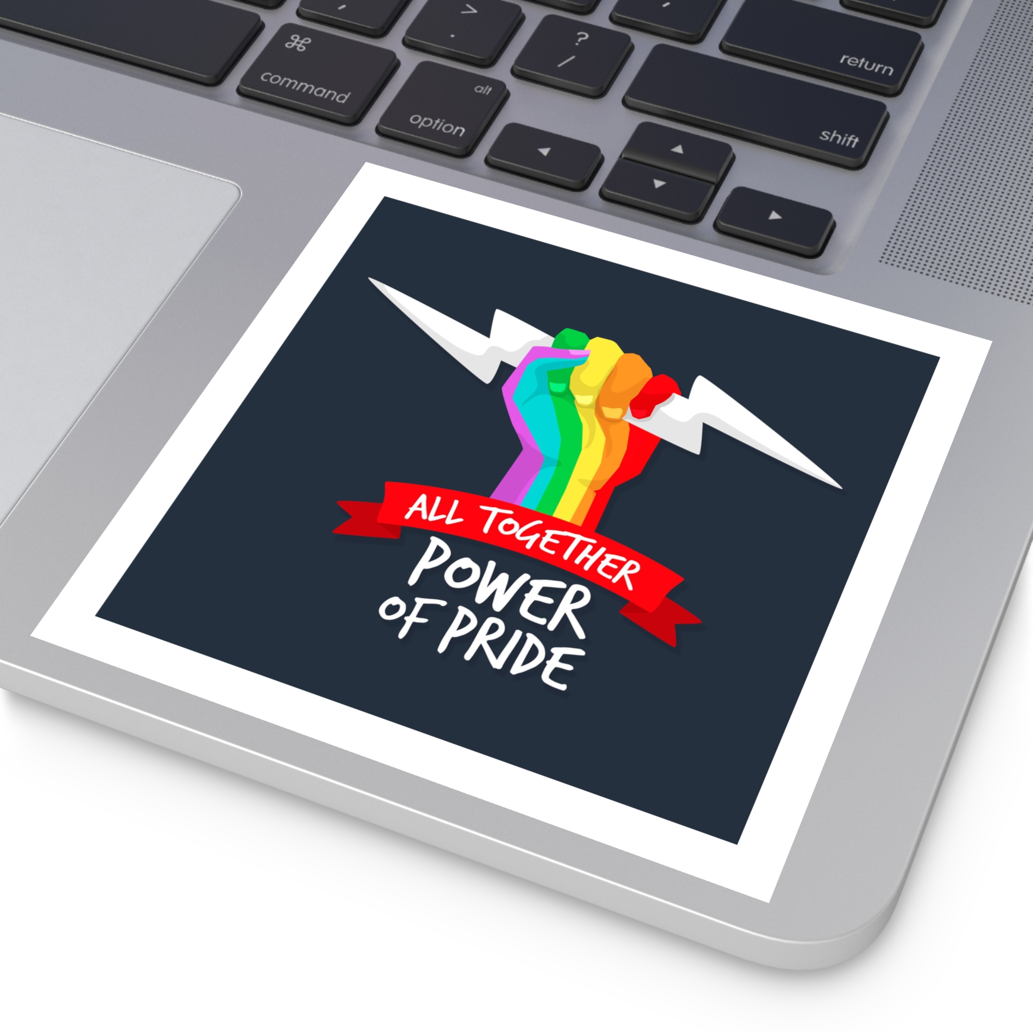 Pride Day Event Theme Laminate Stickers Square - Image 35