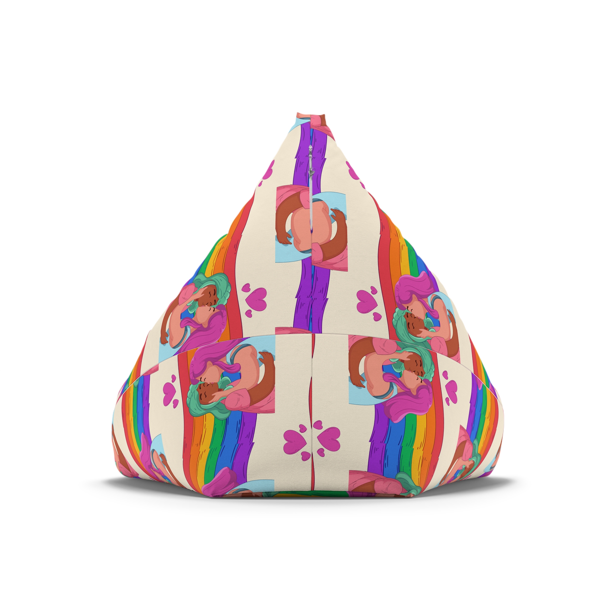 Lesbian Pride Design 4C2A50 Bean Bag Chair Cover - Image 6