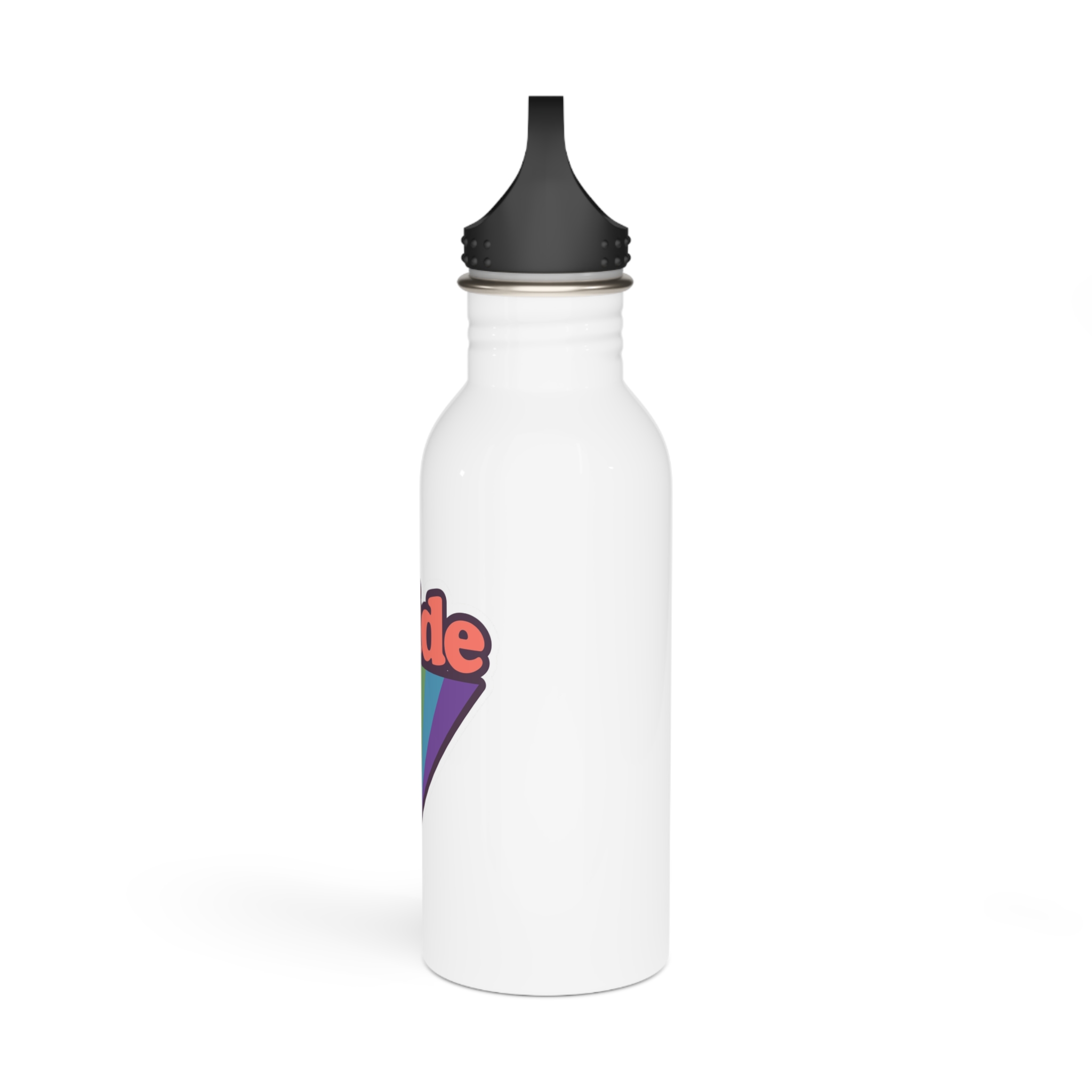 Pride With Rainbow (1) Stainless Steel Water Bottle - Image 4