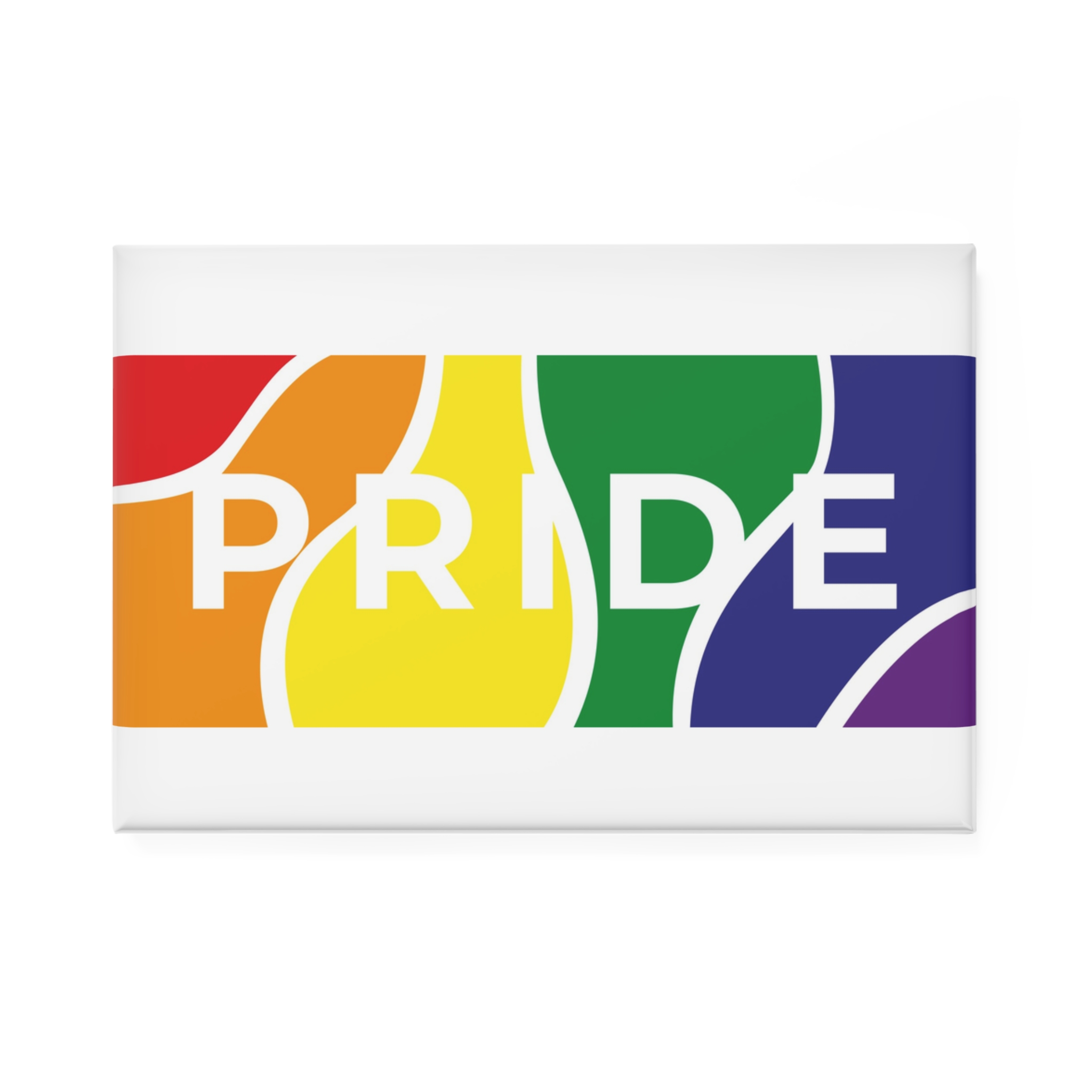 Gay Pride Month Colors Lgbtq Rainbow Background Tolerance Festival Button Magnet Rectangle 1 And 10 Pcs