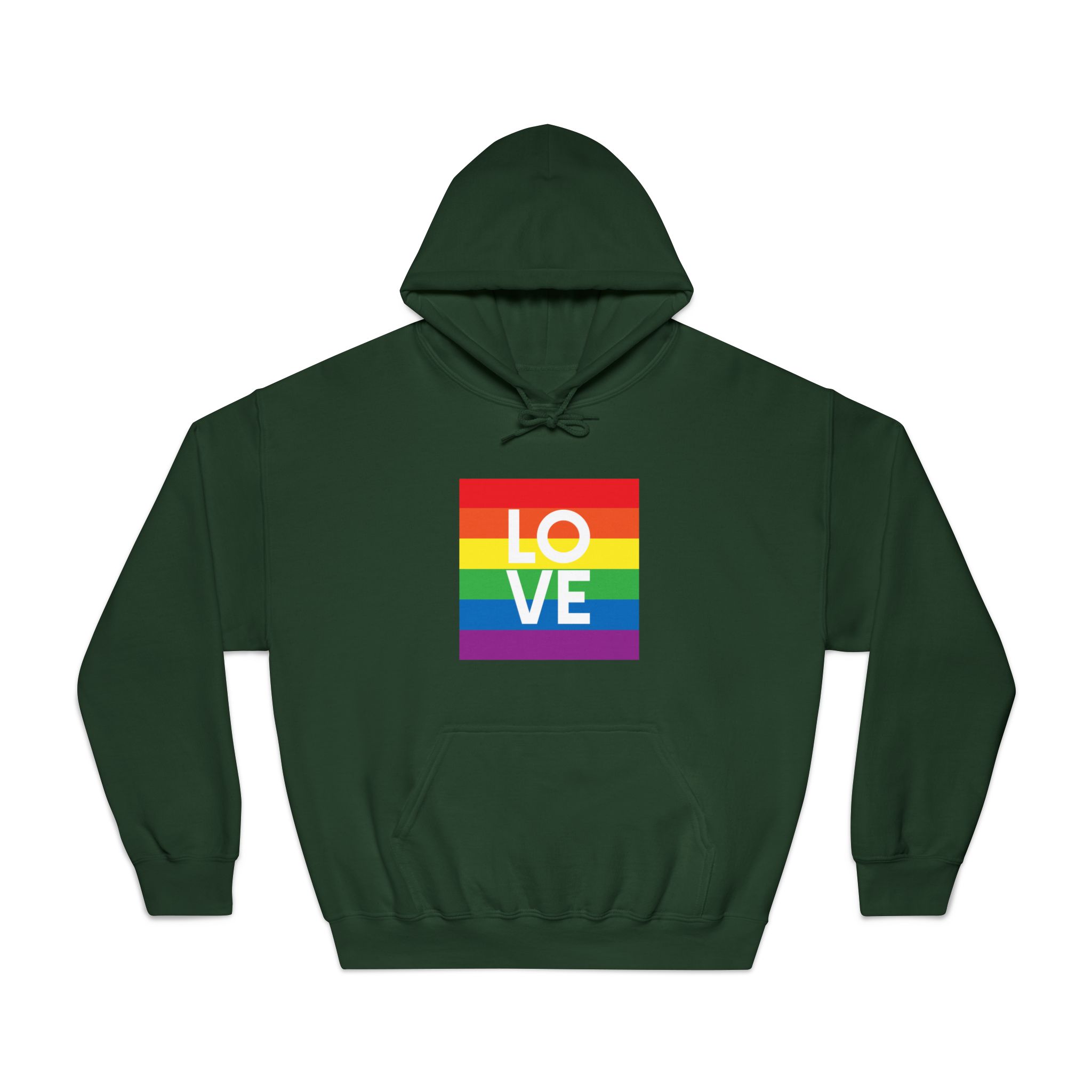 Love Lgbt Squere White Unisex Dryblend Hooded Sweatshirt - Image 21