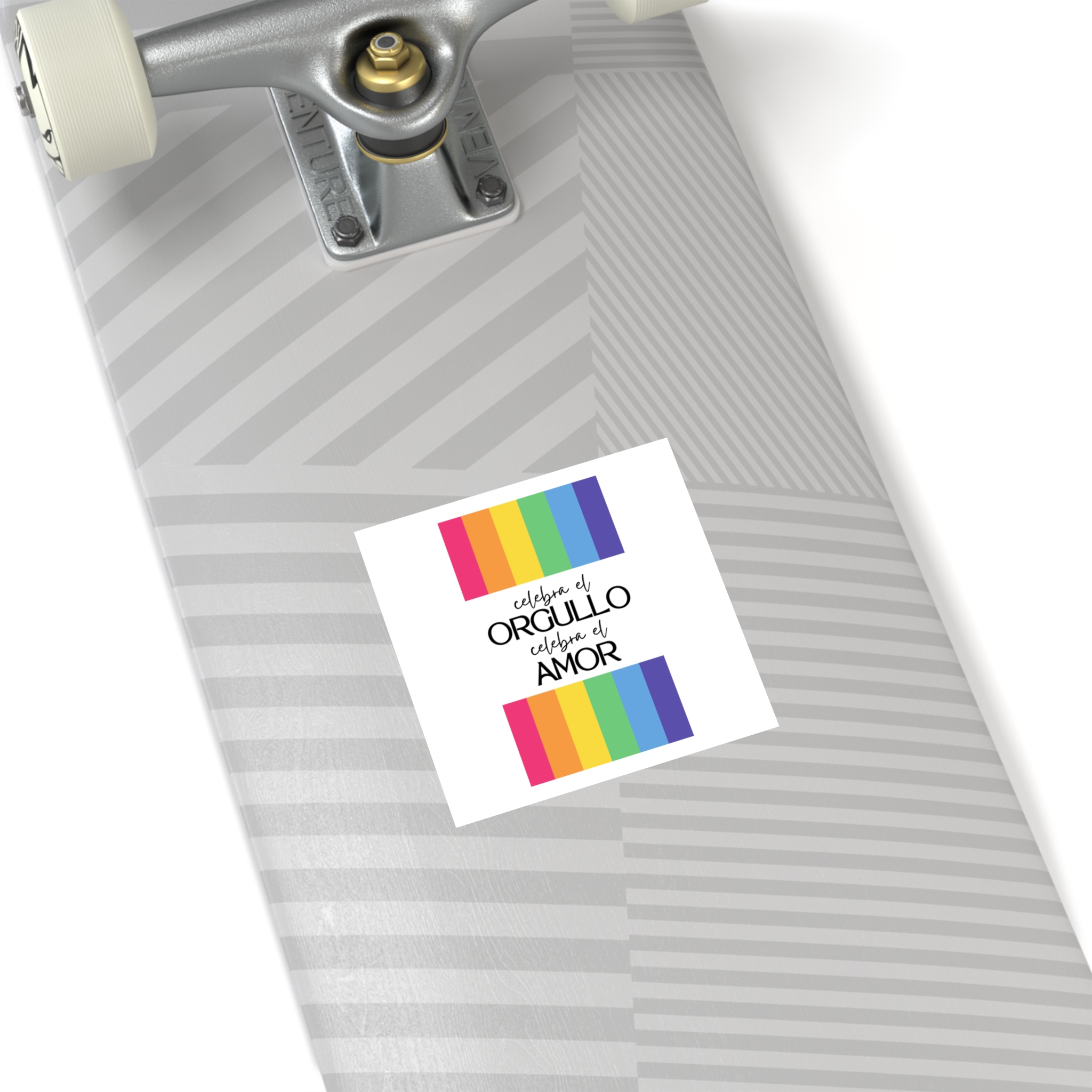 Happy Pride Month Rainbow Background Template Design Laminate Stickers Square - Image 32