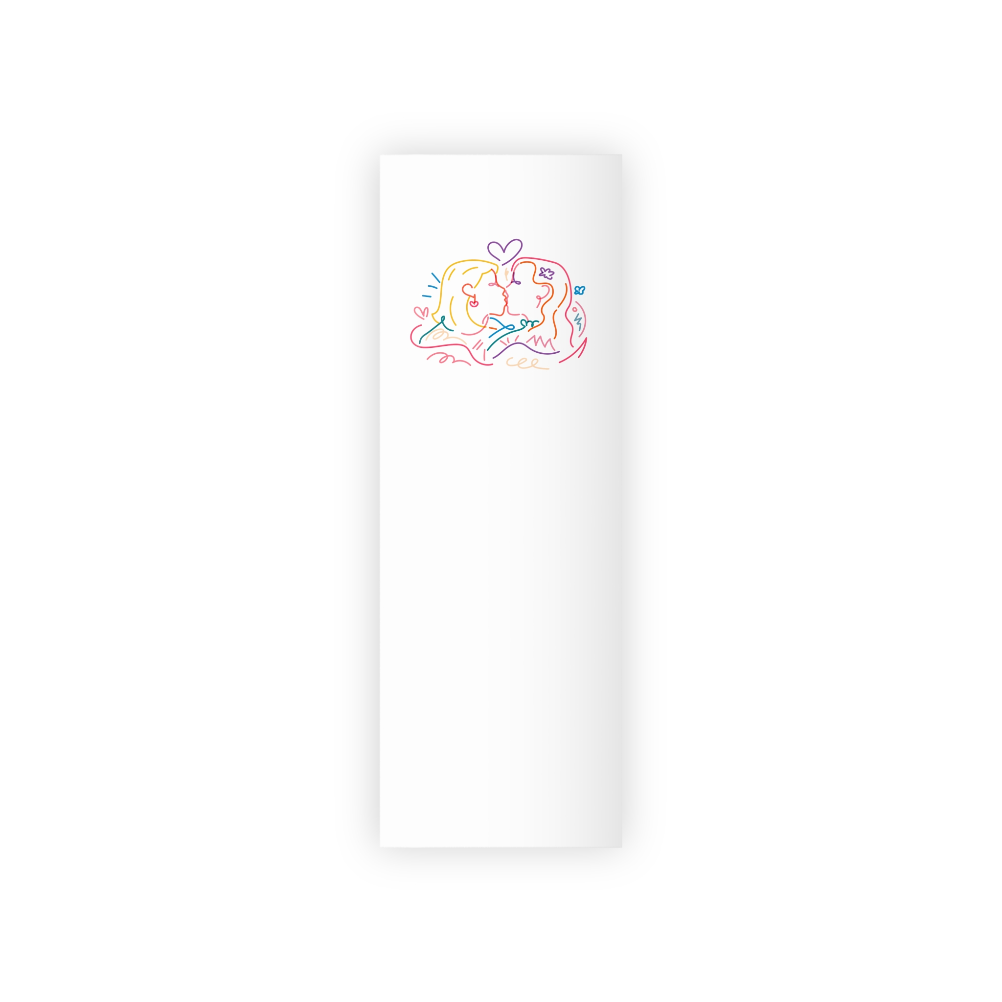 Lesbian Couple Kissing Clipart Gay Marriage Illustration Vector Gift Wrapping Paper Rolls 1pc - Image 5