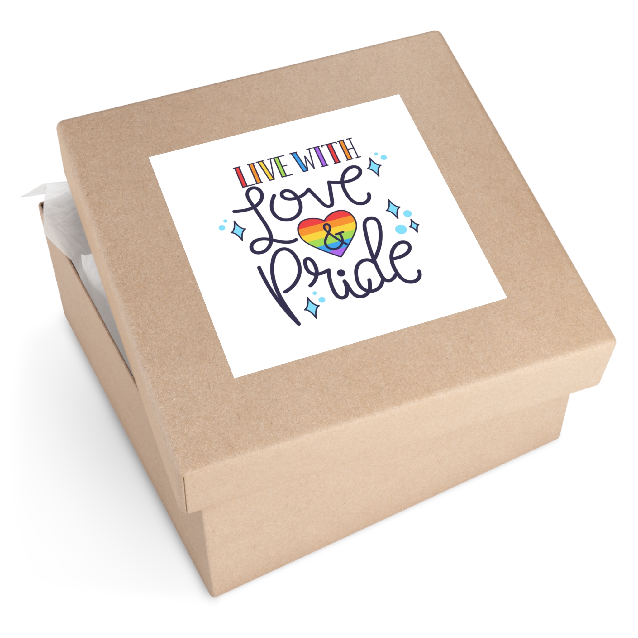 Pride Day Lettering Concept Laminate Stickers Square - Image 51