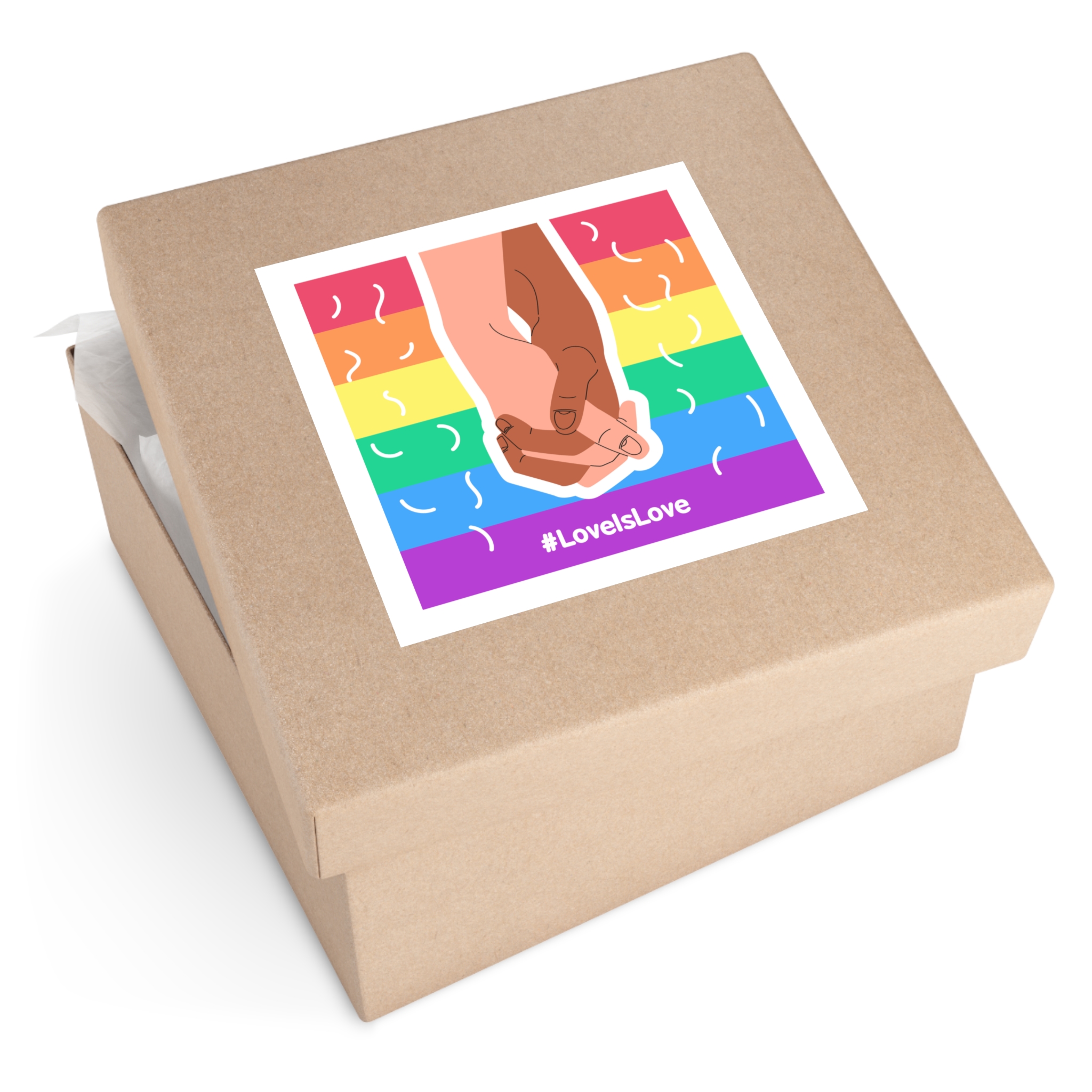 Pride Day Concept(2) Laminate Stickers Square - Image 51