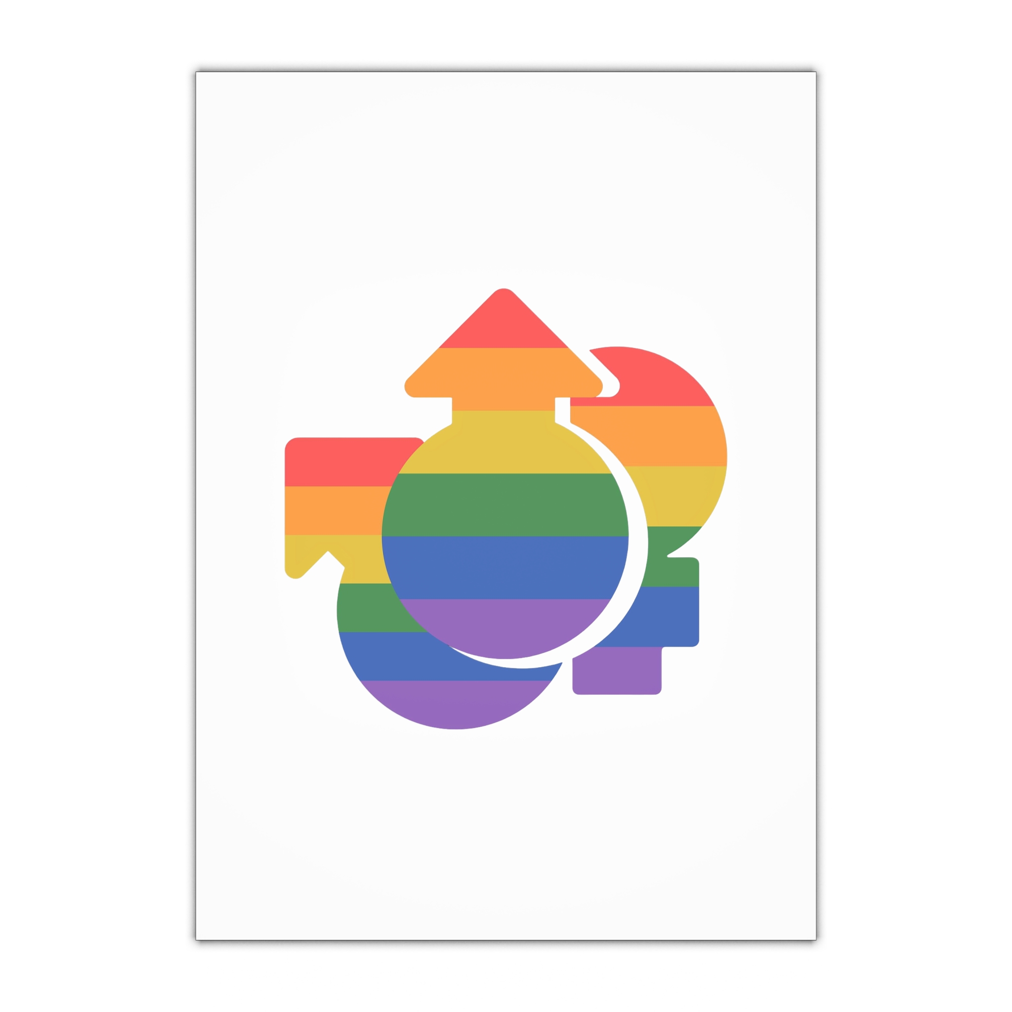 Lgbt Icon Isolated Black Background Lgbt Community Human Rights Concept Vector Flat Illustration Poster Card Banner Gift Wrapping Paper Sheets 1pc