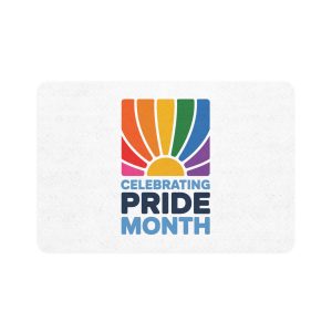Celebrating Pride Month Colorful Graphic Design Pet Food Mat 12x18