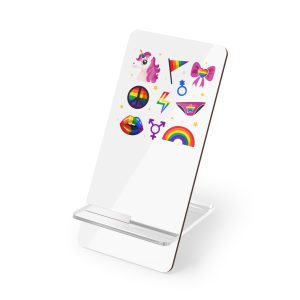 Flat Pride Month Lgbt Elements Collection Mobile Display Stand For Smartphones