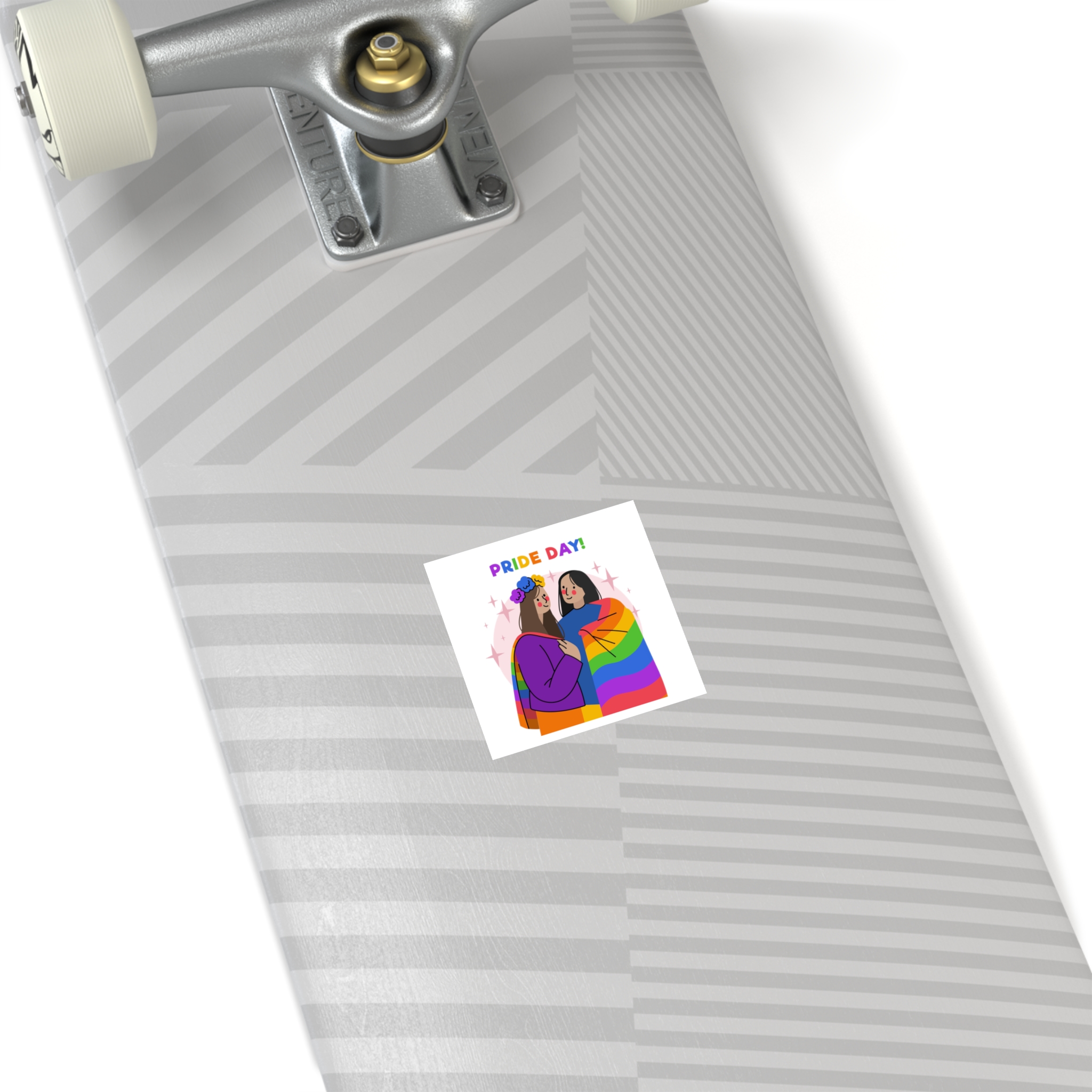 Hand Drawn Pride Day Illustration Laminate Stickers Square - Image 4